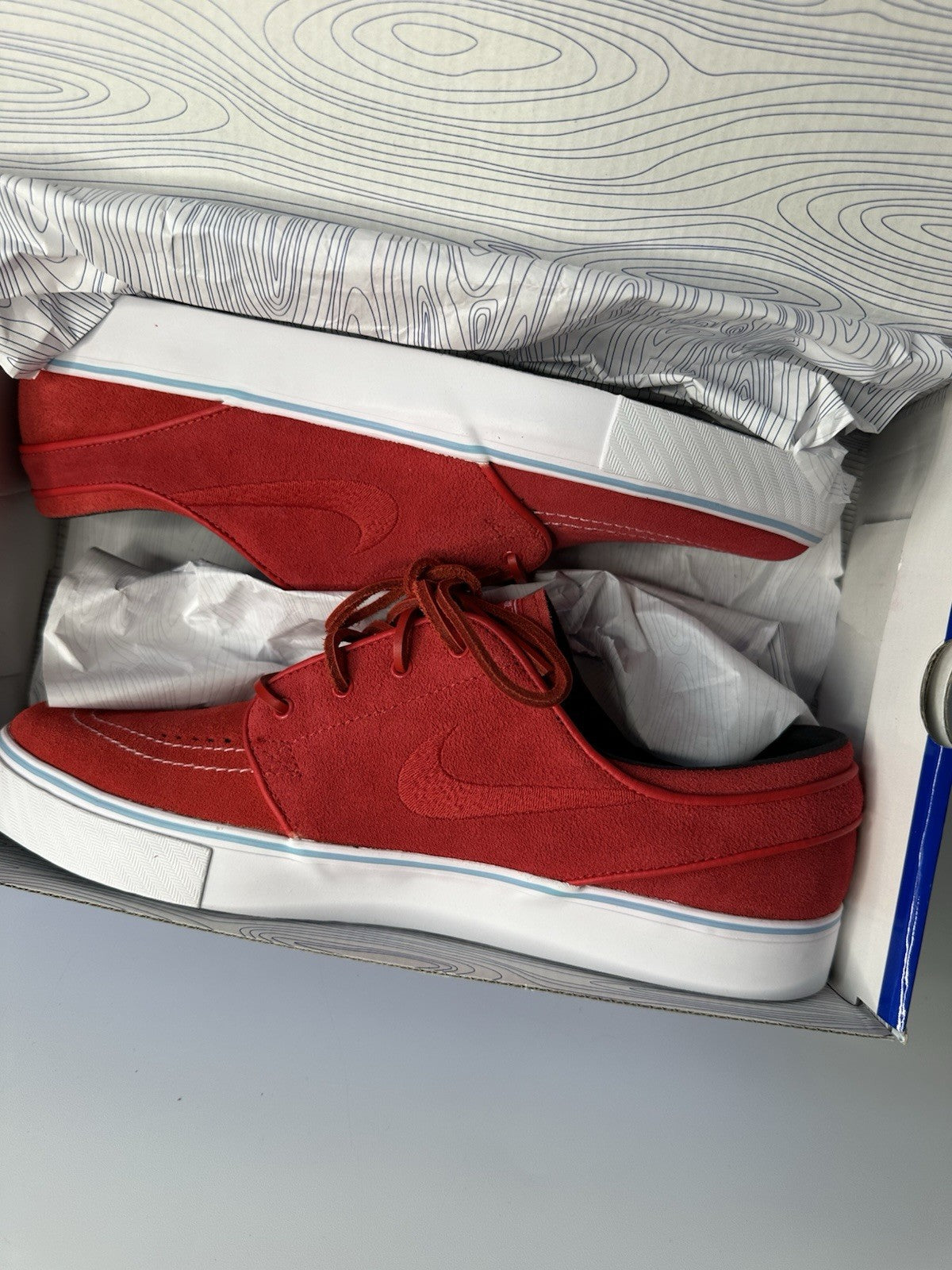 Nike Stefan Janoski Blue Box First Released UK9 Sport Red / Blue Chill