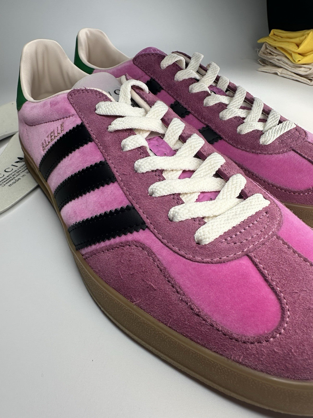 Adidas x Gucci Mens Gazelle Pink / Gum UK9.5 Deadstock