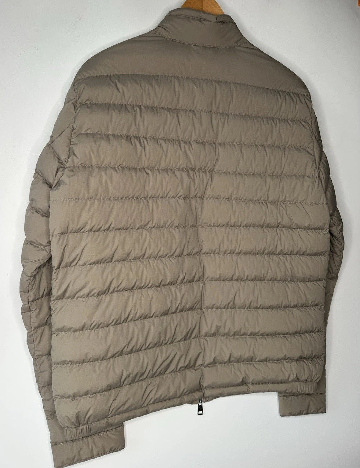 Moncler Acorus Giubbotto Light Khaki Jacket Size 5 (X Large) Fits Large