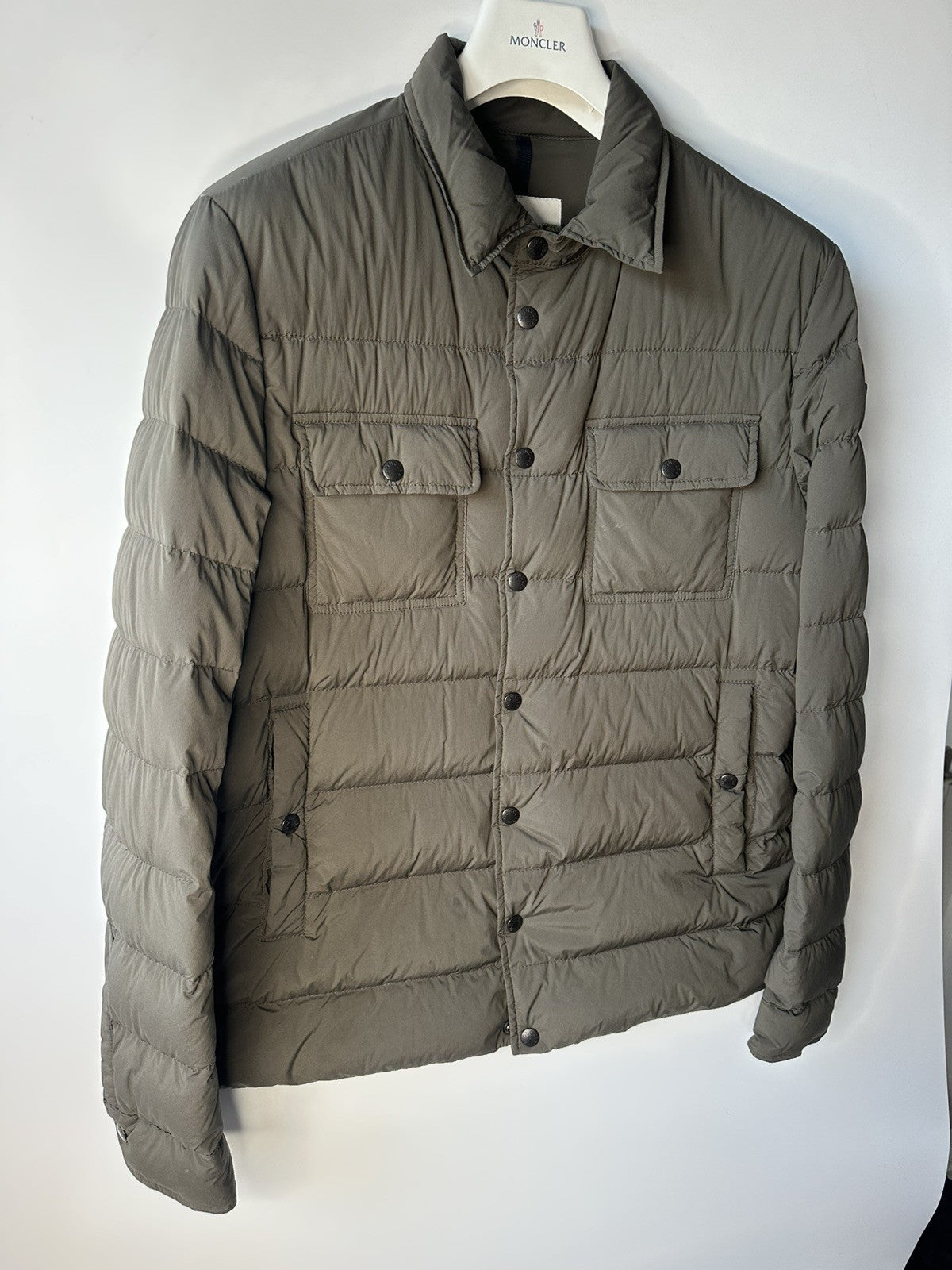Moncler Luberon Giubbotto Jacket Size 3 (Large) Dark Khaki
