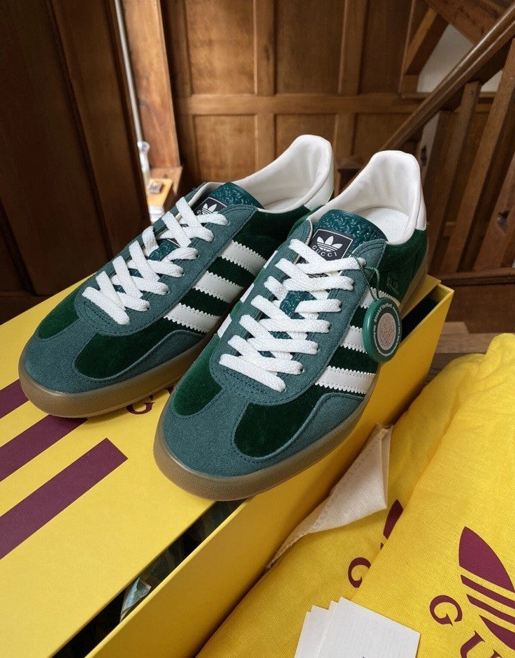 Gucci x Adidas Gazelle Men's sneakers Green UK6 US6.5 Deadstock