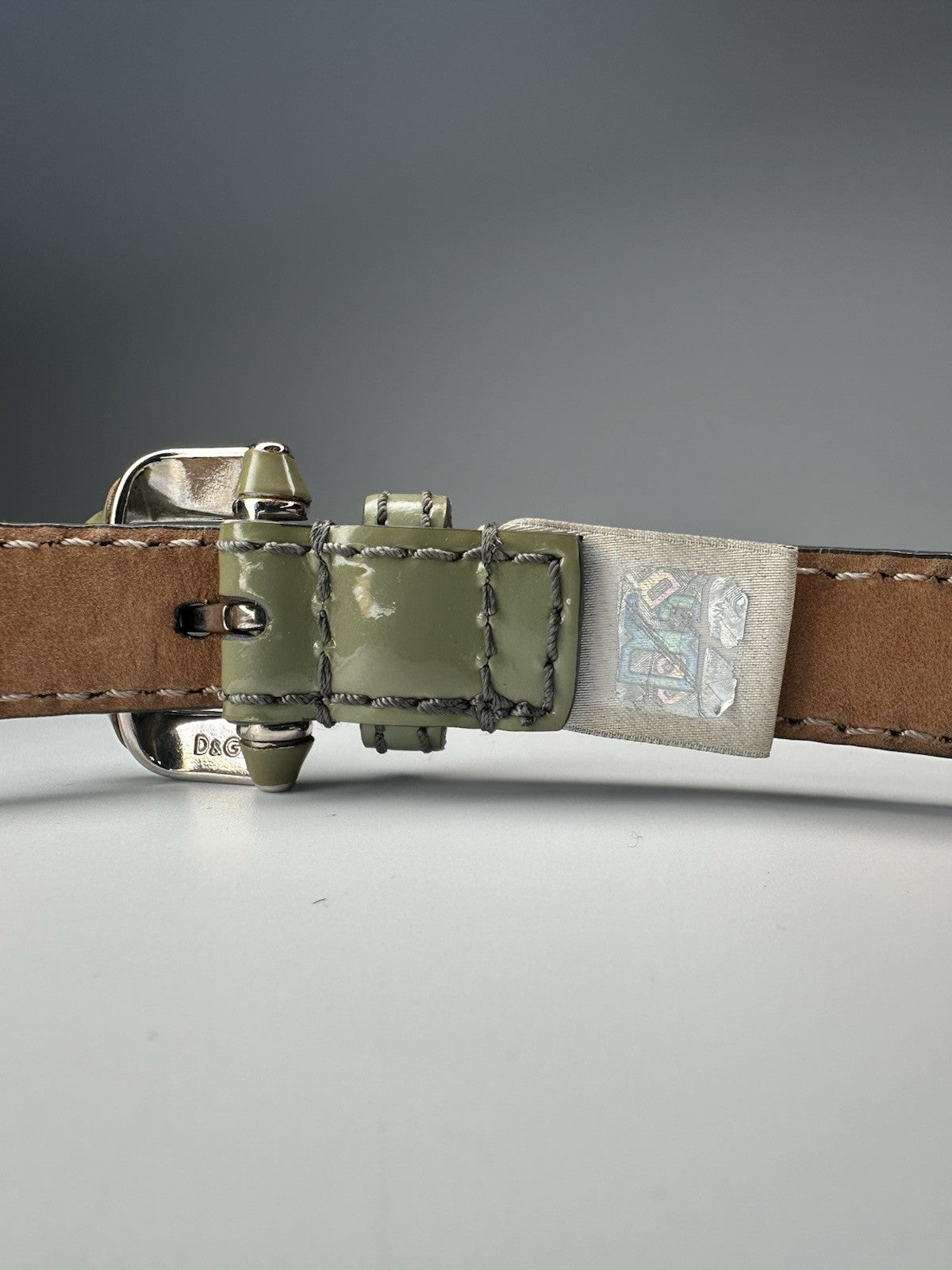 Dolce & Gabbana Pistachio Green Belt Womens 30 Inch / 75cm
