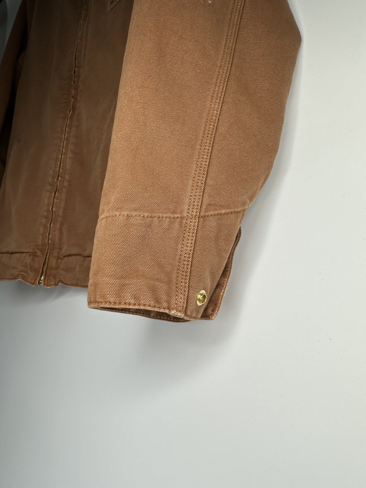 Carhartt Cotton Workwear Jacket Washed Out Brown Mens Medium