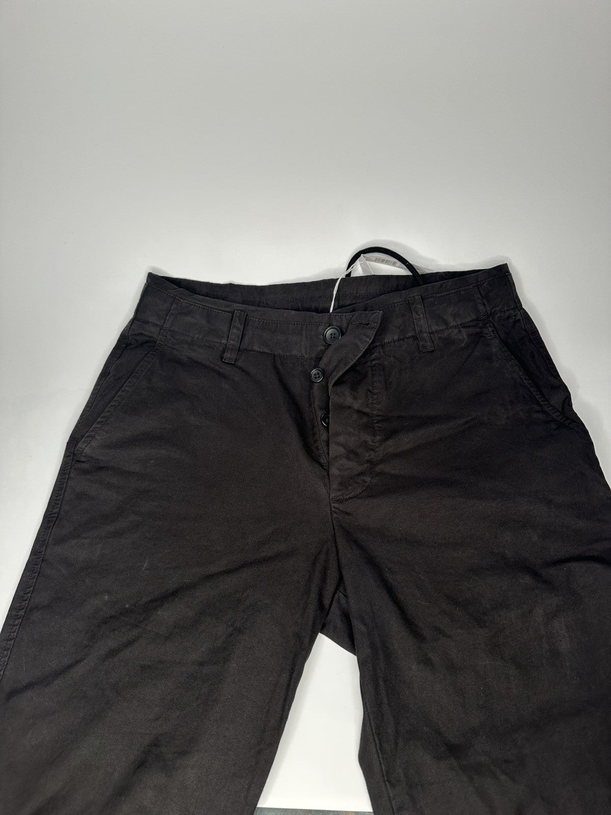 James Perse Rigid Canvas Work Pants Slight Distressed Black / Size 30 / RRP £325