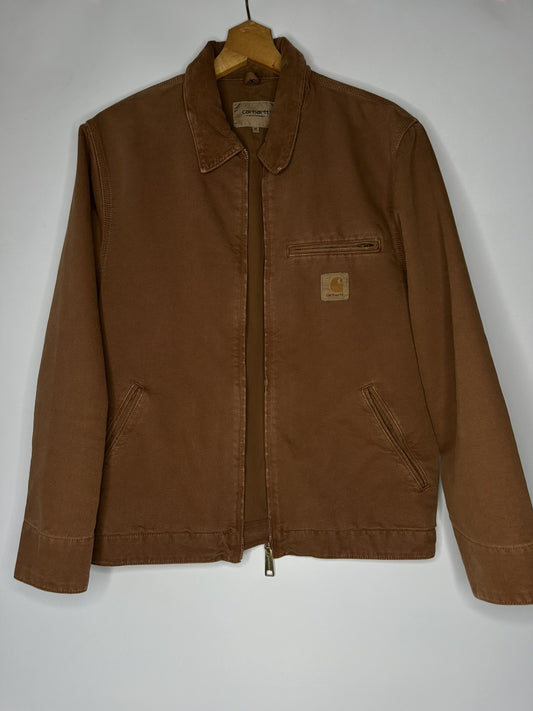 Carhartt Cotton Workwear Jacket Washed Out Brown Mens Medium