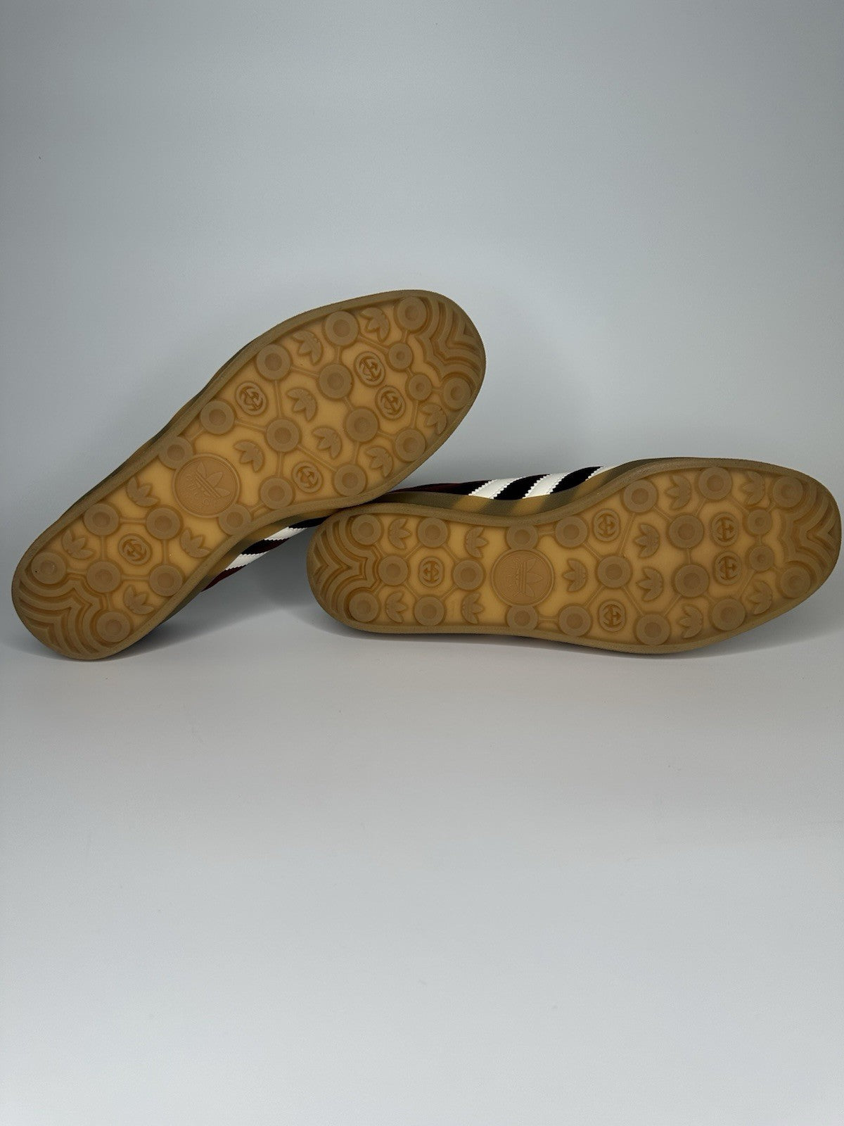 Adidas x Gucci Mens Gazelle Maroon / White Gum Sole UK10