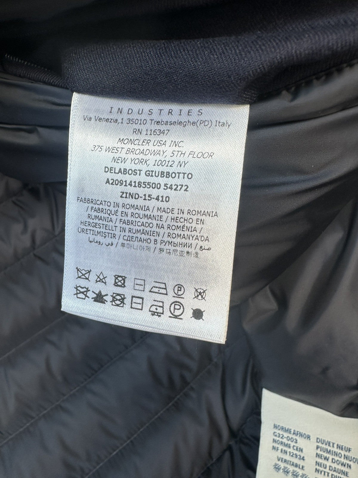 Moncler Wool Jacket ‘Delabost’ Size 3 Mens (Large)  Wool