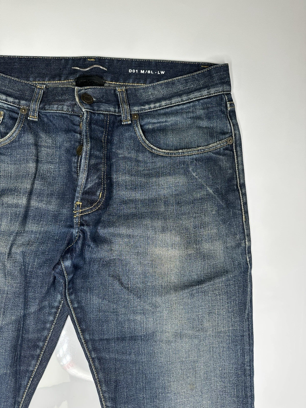 Saint Laurent D01 Slim 32 Natural Fading / Patina Amazing Jeans