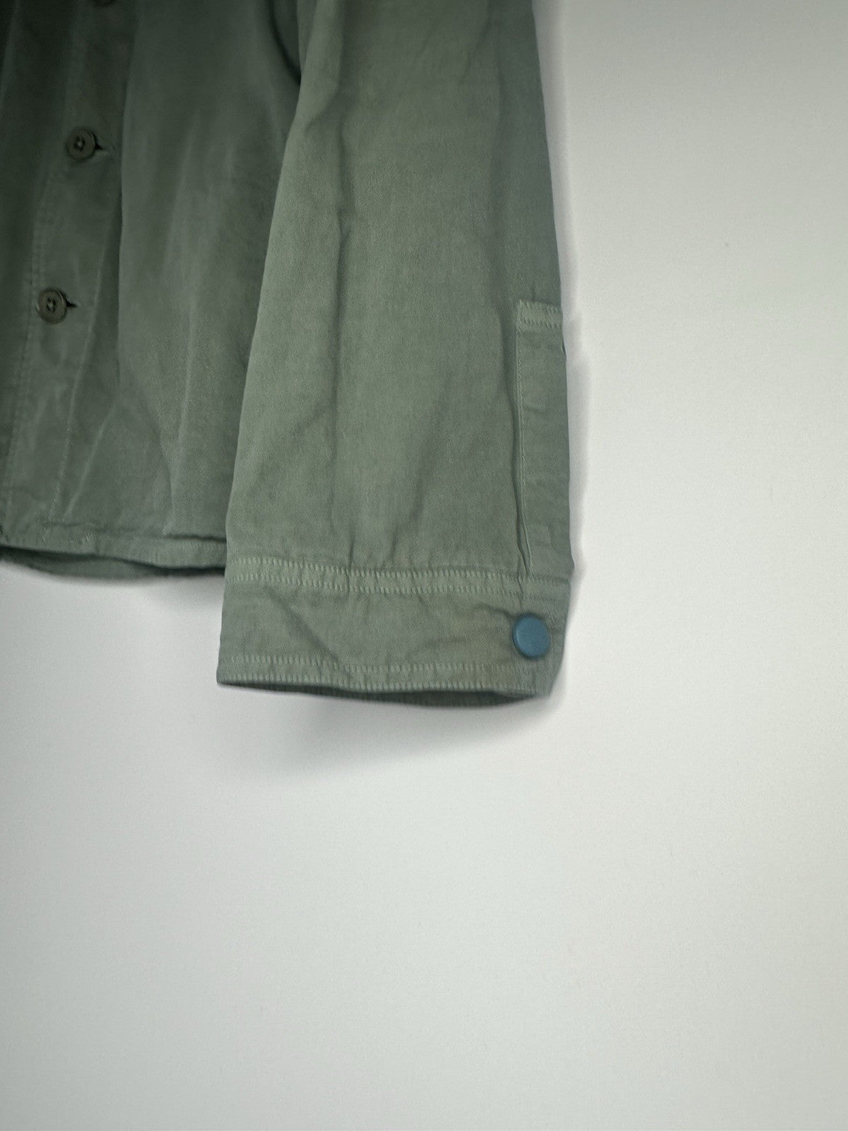 Norse Projects Green Mens Medium Khaki Green Button Down Jacket Cotton Blend VGC