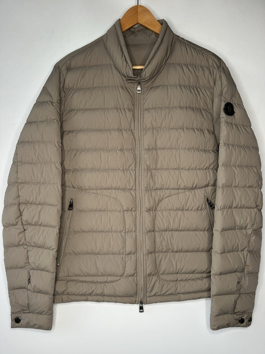 Moncler Acorus Giubbotto Light Khaki Jacket Size 5 (X Large) Fits Large