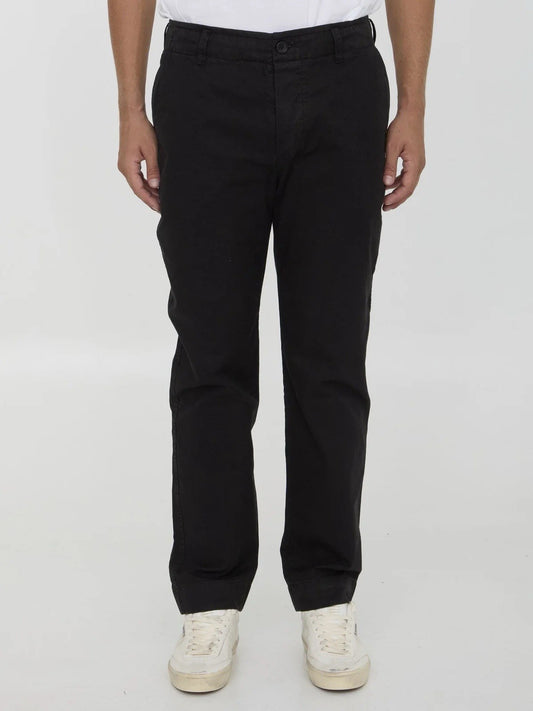 James Perse Rigid Canvas Work Pants Slight Distressed Black / Size 30 / RRP £325