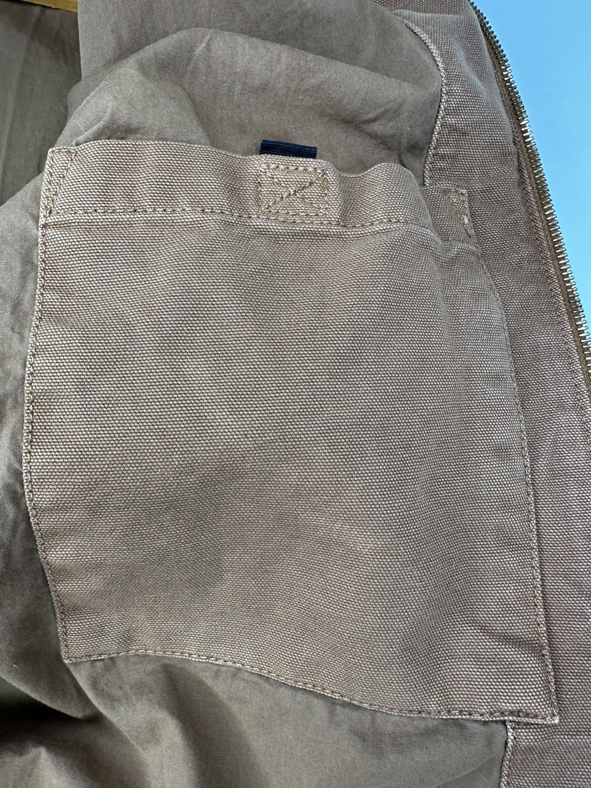 Carhartt Cotton Workwear Jacket Washed Out Brown Mens Medium