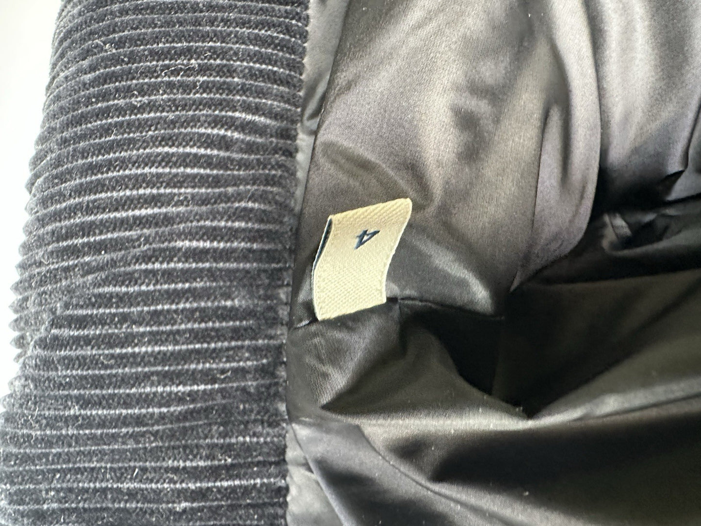 Moncler Besbre Jacket Mens Size 4 (XL) Navy Blue Corduroy