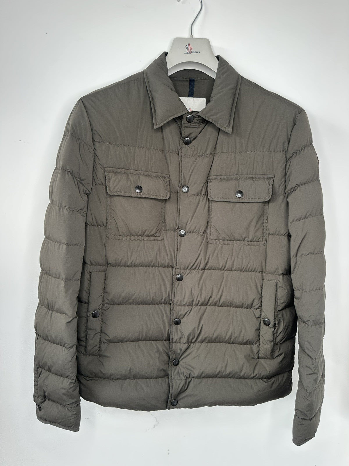 Moncler Luberon Giubbotto Jacket Size 3 (Large) Dark Khaki