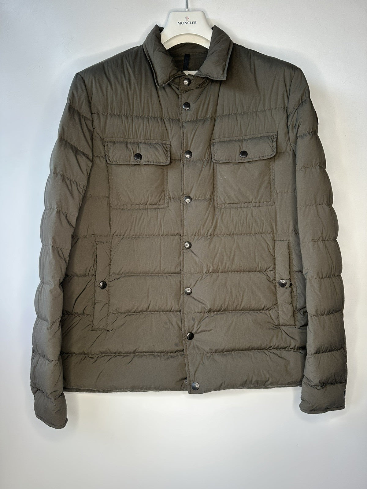Moncler Luberon Giubbotto Jacket Size 3 (Large) Dark Khaki