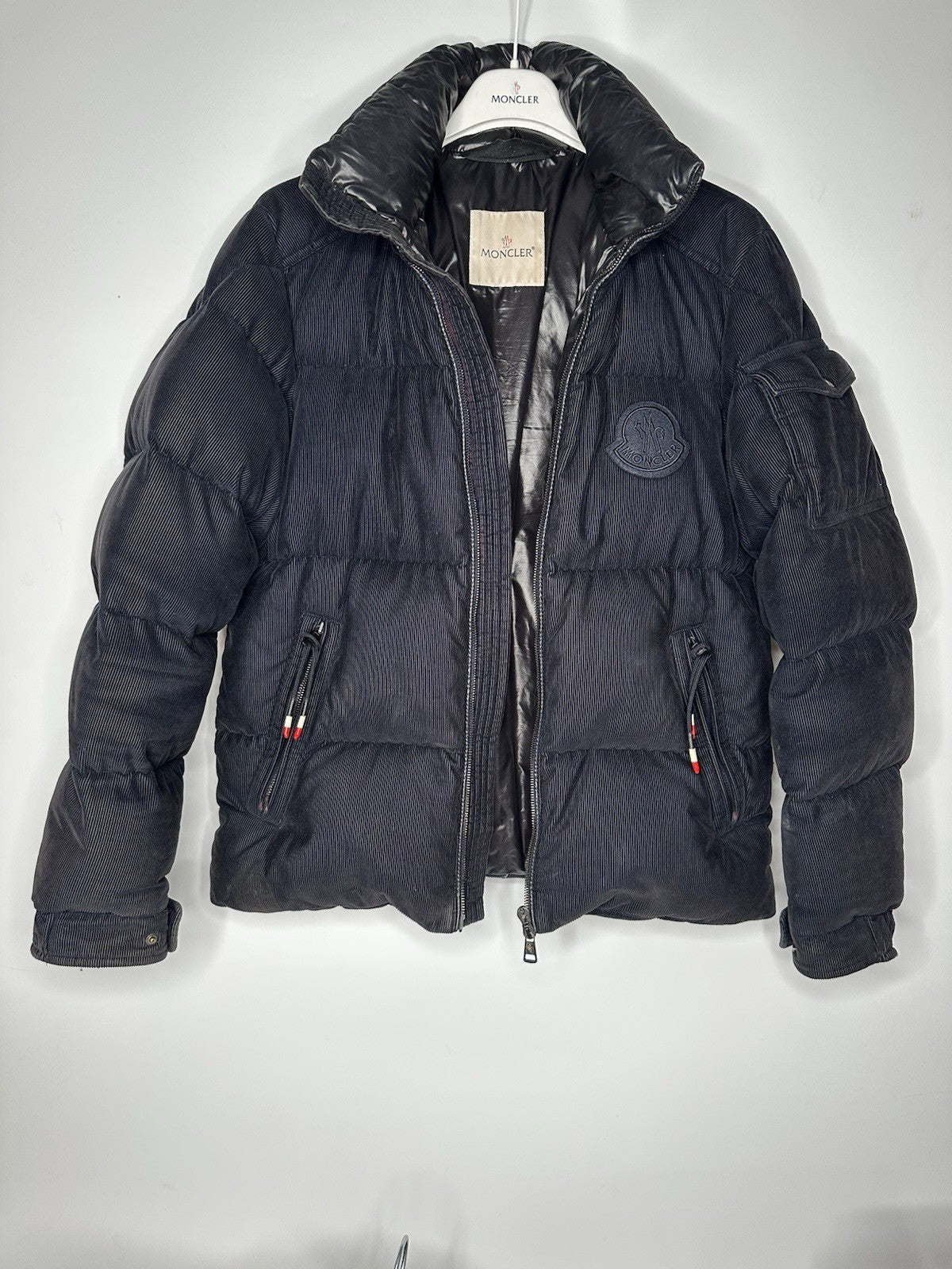 Moncler Frares Giubbotto Jacket Corduroy Navy Blue XS (1) Mens Rare