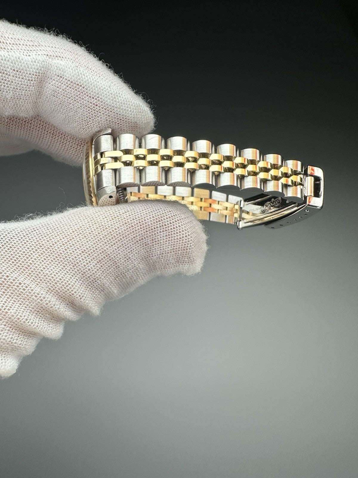 Ladies Steel & Gold Rolex Datejust White Mother Of Pearl Diamond Dial + Papers