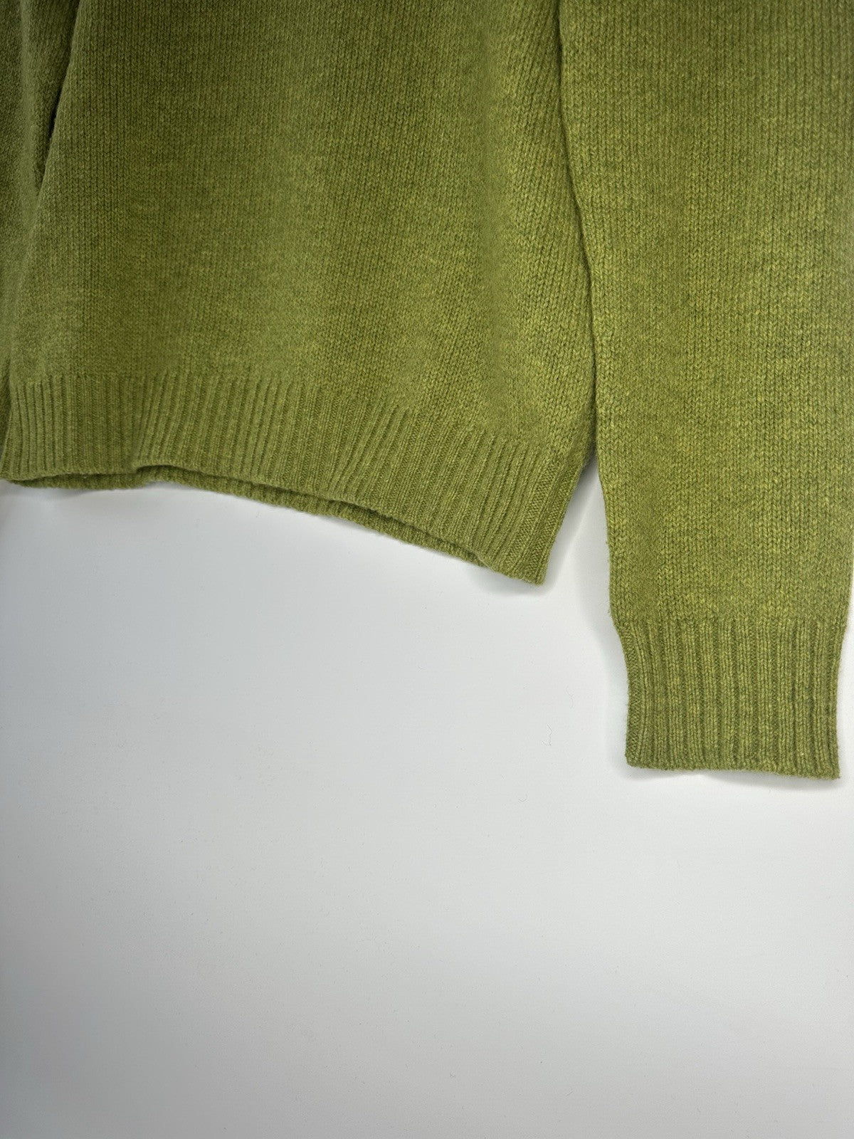 Gucci Logo Embroidery Wool Sweater Large Pear Green Mens