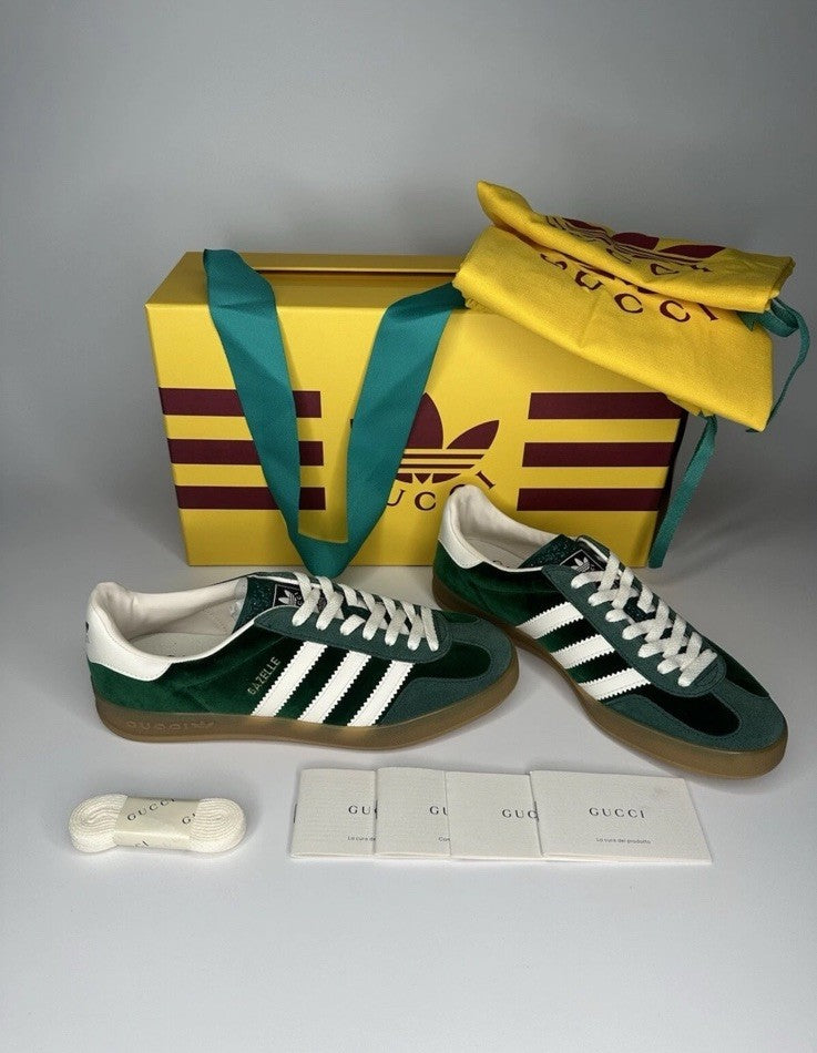 Gucci x Adidas Gazelle Men's sneakers Green UK6 US6.5 Deadstock