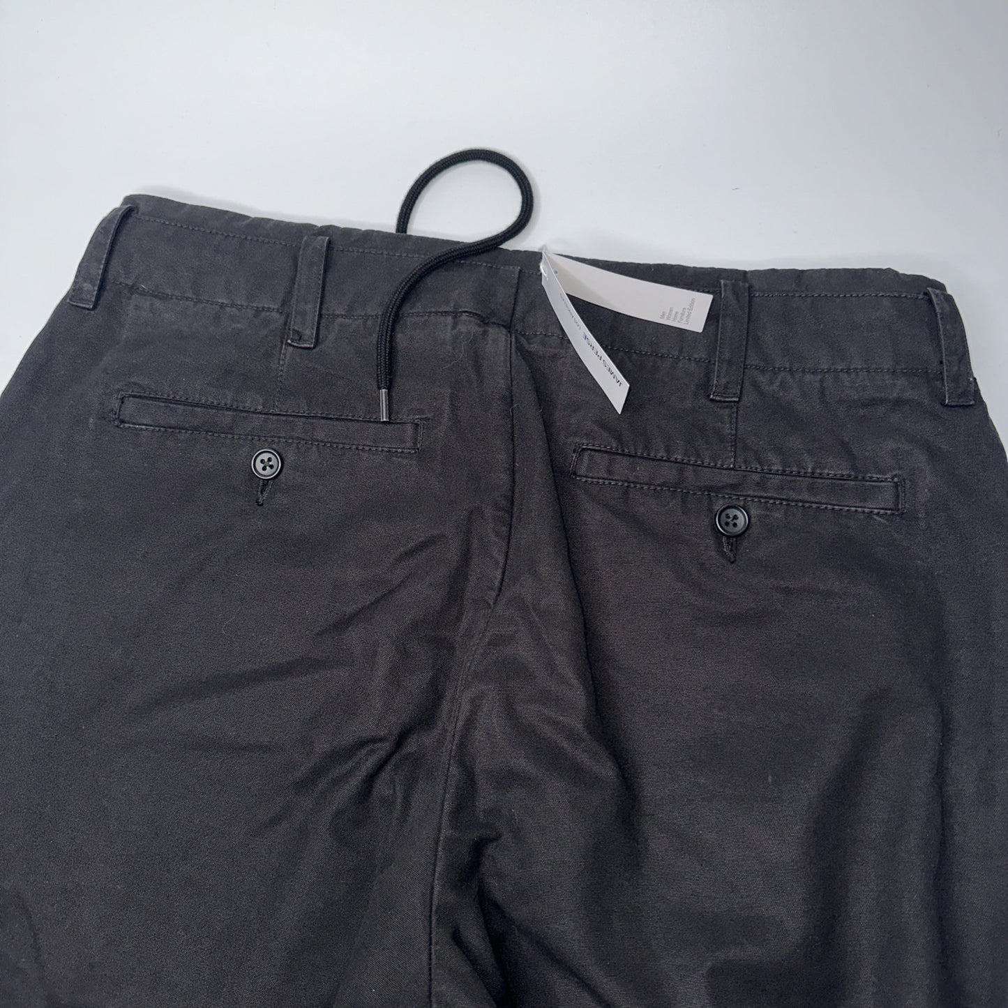 James Perse Rigid Canvas Work Pants Slight Distressed Black / Size 30 / RRP £325