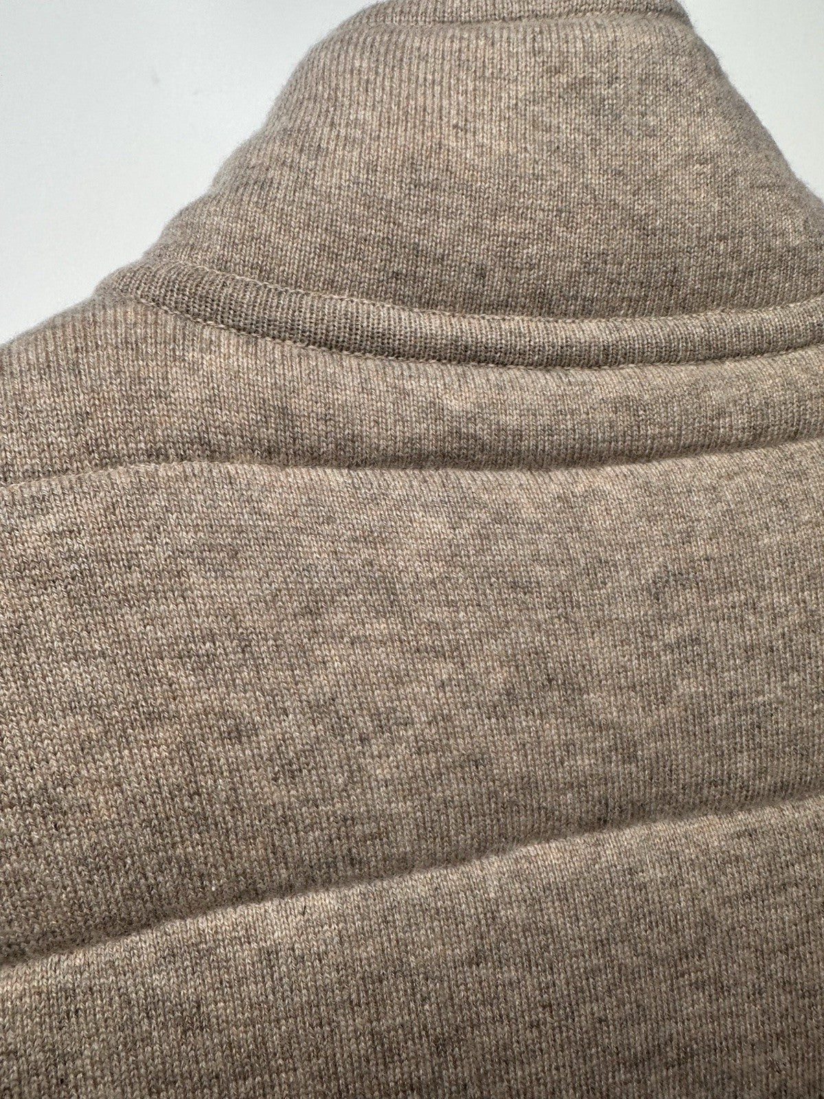 N.Peal Mens Cashmere Full Zip Gilet Size Large Sand RRP £895