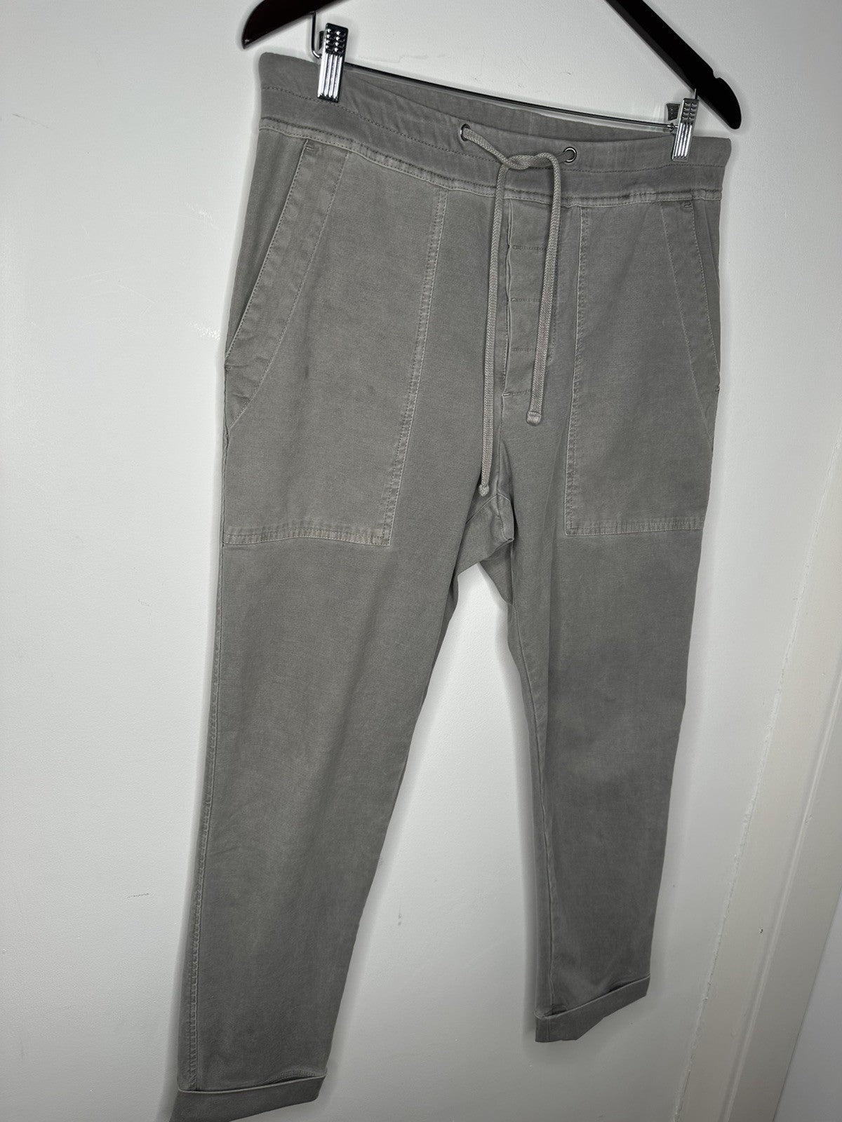 James Perse Mens Chino Joggers Size 1 Gray Drawstring Stretch