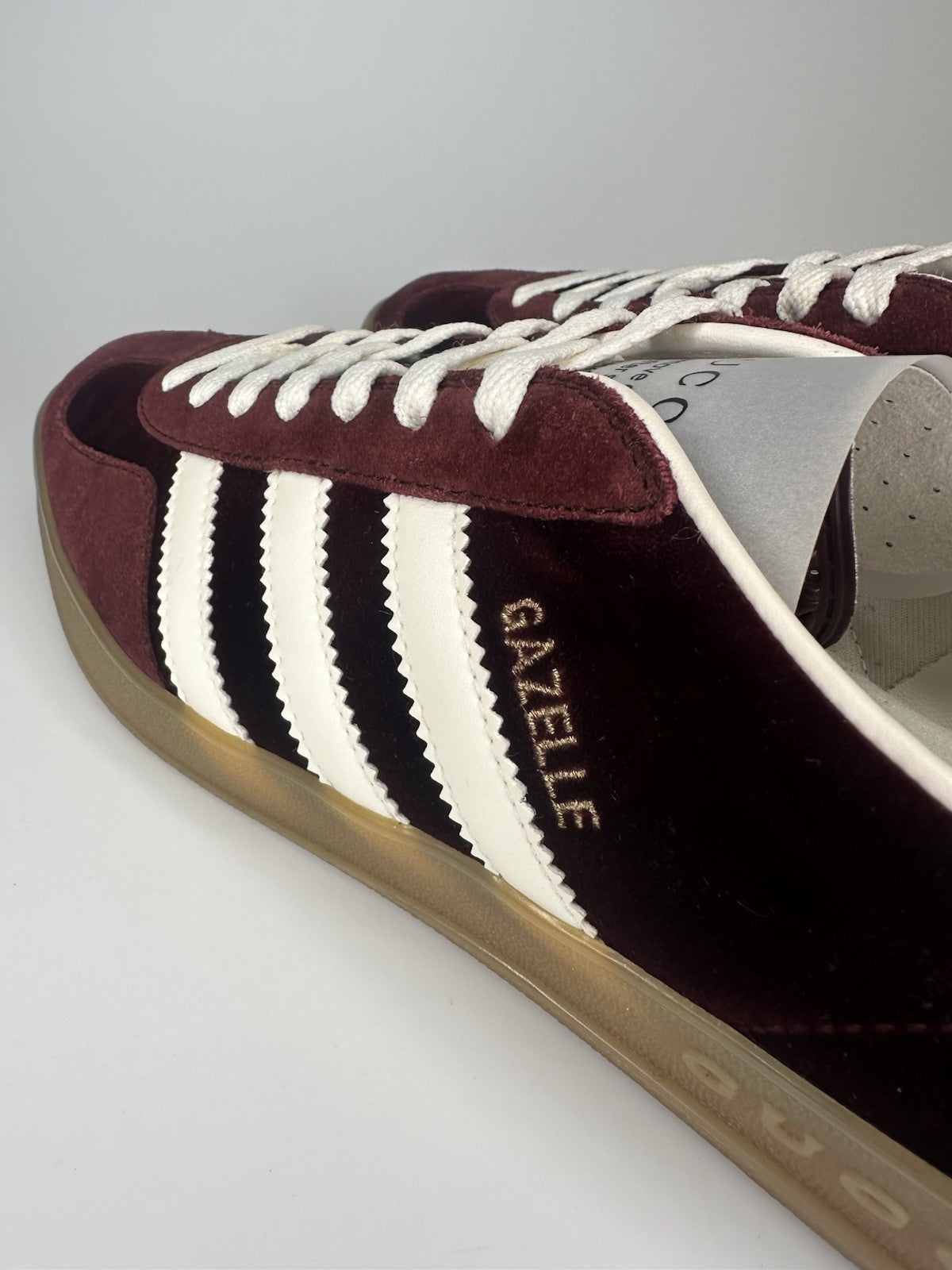 Adidas x Gucci Mens Gazelle Maroon / White Gum Sole UK10