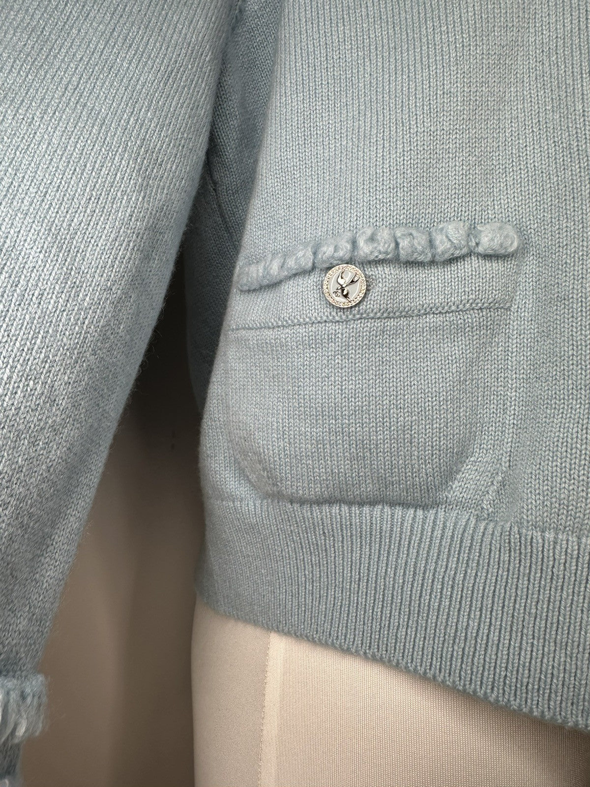 Chanel Cashmere Cardigan Cashmere Blue BNWT