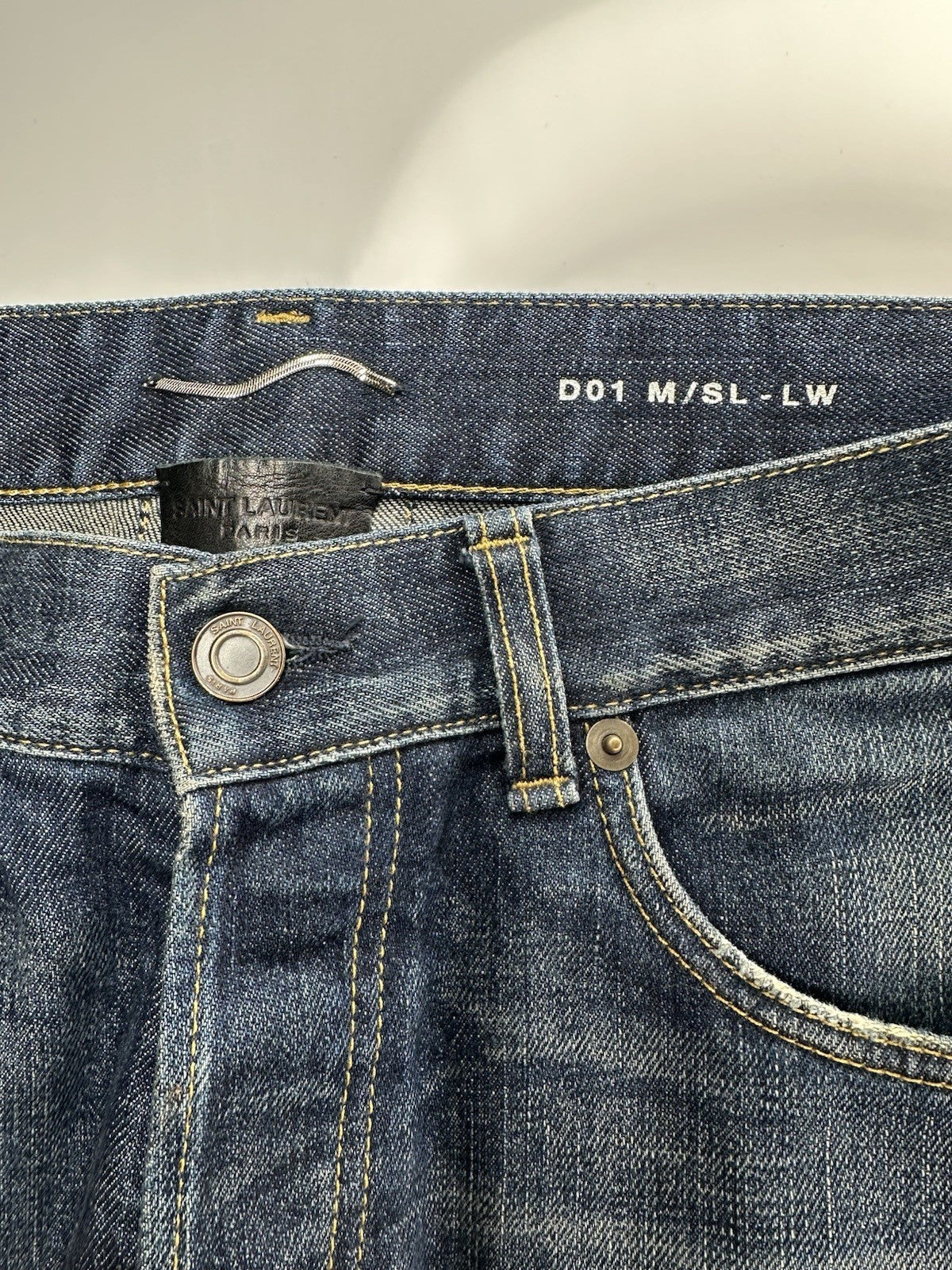 Saint Laurent D01 Slim 32 Natural Fading / Patina Amazing Jeans
