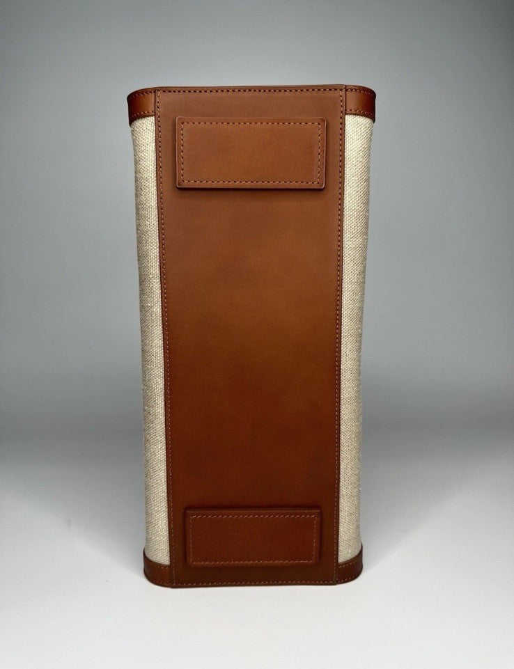 Saint Laurent Sac De Jour Leather Calfskin & Linen Cognac RRP €2990