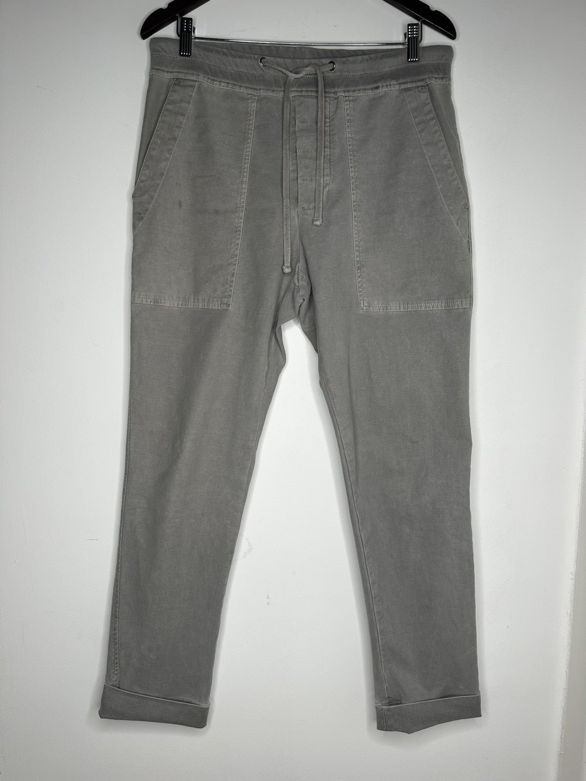 James Perse Mens Chino Joggers Size 1 Gray Drawstring Stretch