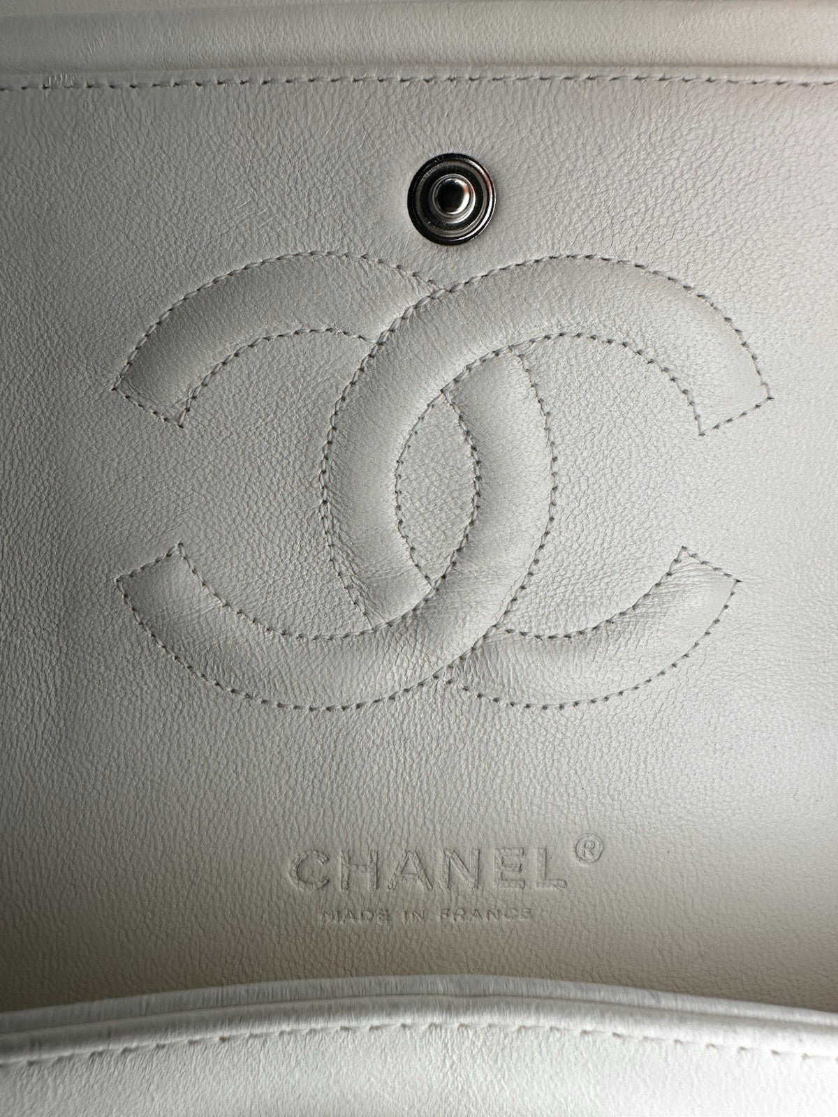 Chanel Medium Classic Double Flap Crossbody Shoulder Bag Tweed Black White