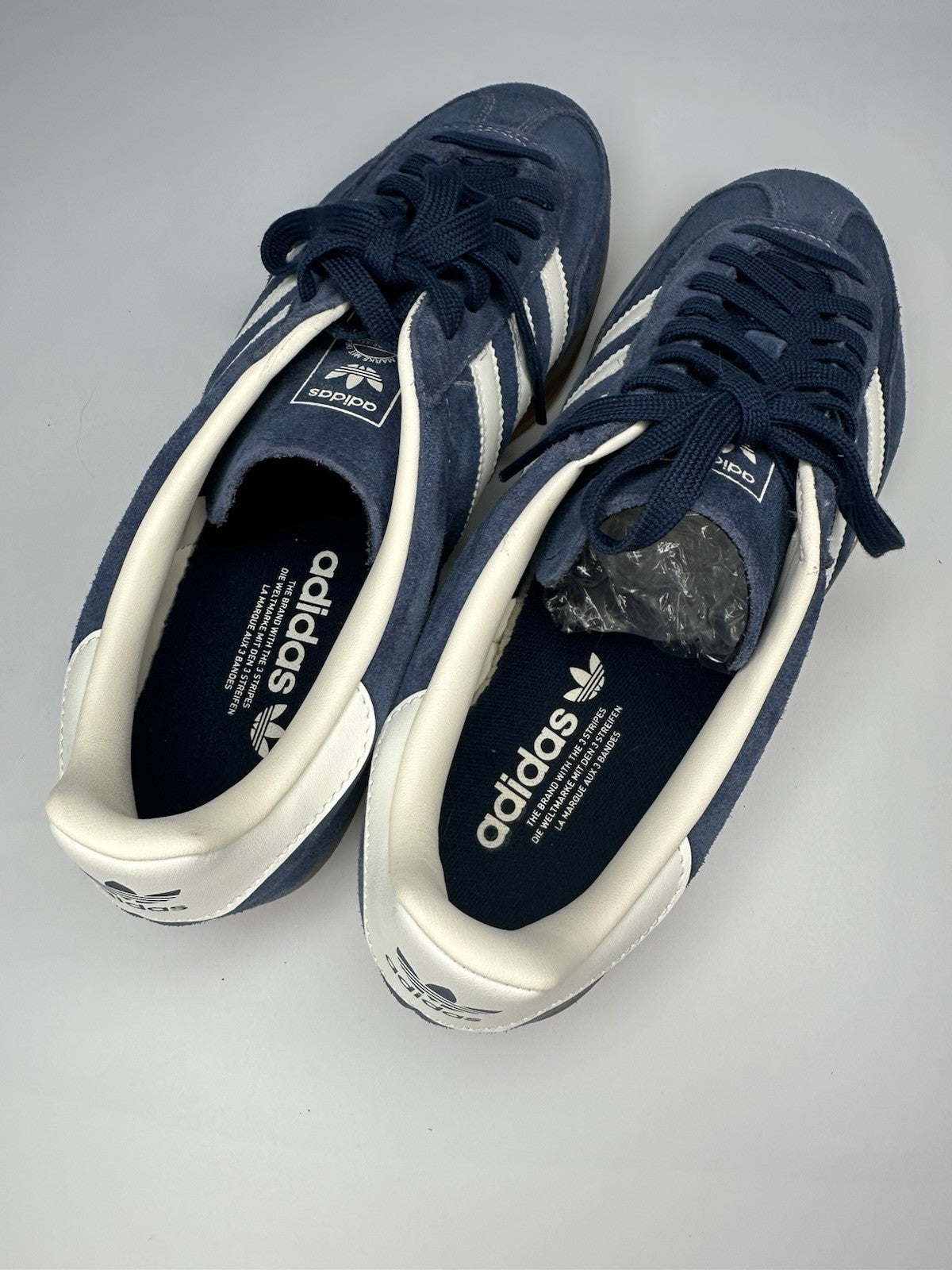 Adidas Gazelle Navy Blue / White / Gum Sole Suede UK9.5 Mens