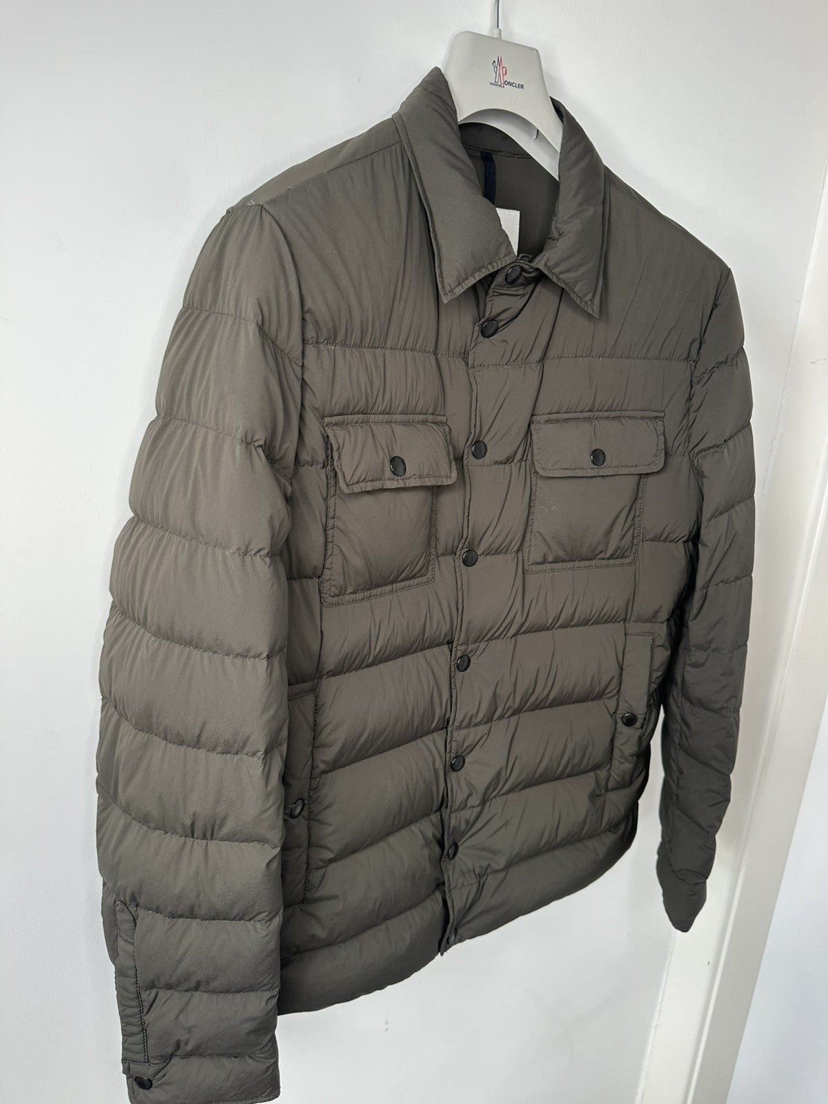 Moncler Luberon Giubbotto Jacket Size 3 (Large) Dark Khaki