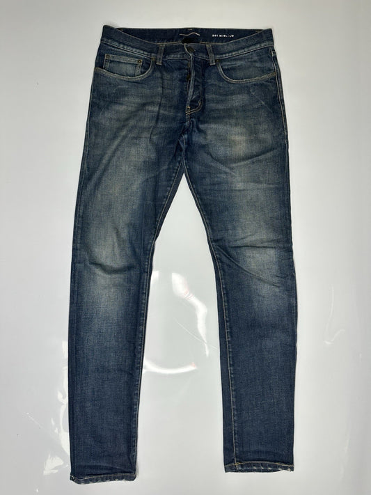 Saint Laurent D01 Slim 32 Natural Fading / Patina Amazing Jeans
