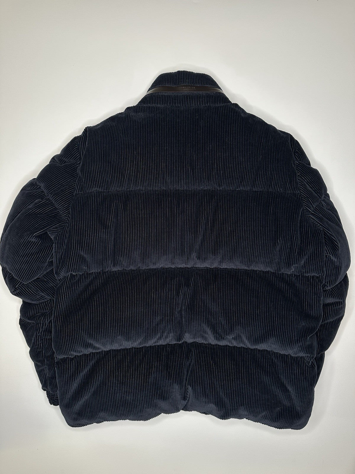 Moncler Besbre Jacket Mens Size 4 (XL) Navy Blue Corduroy