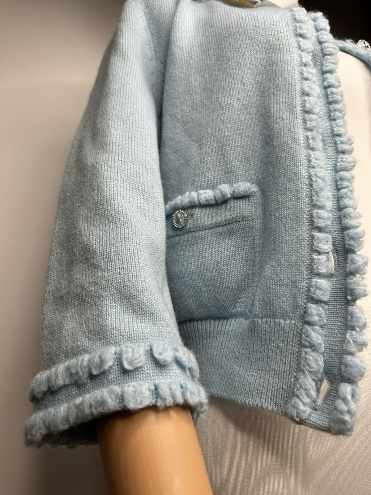 Chanel Cashmere Cardigan Cashmere Blue BNWT