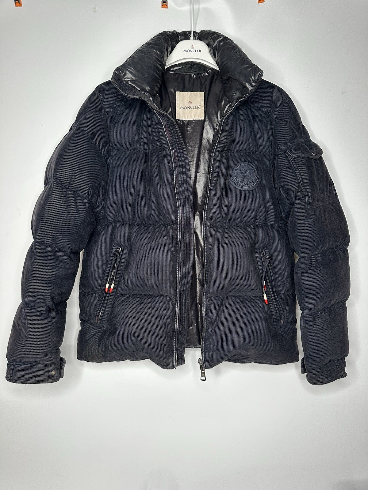 Moncler Frares Giubbotto Jacket Corduroy Navy Blue XS (1) Mens Rare