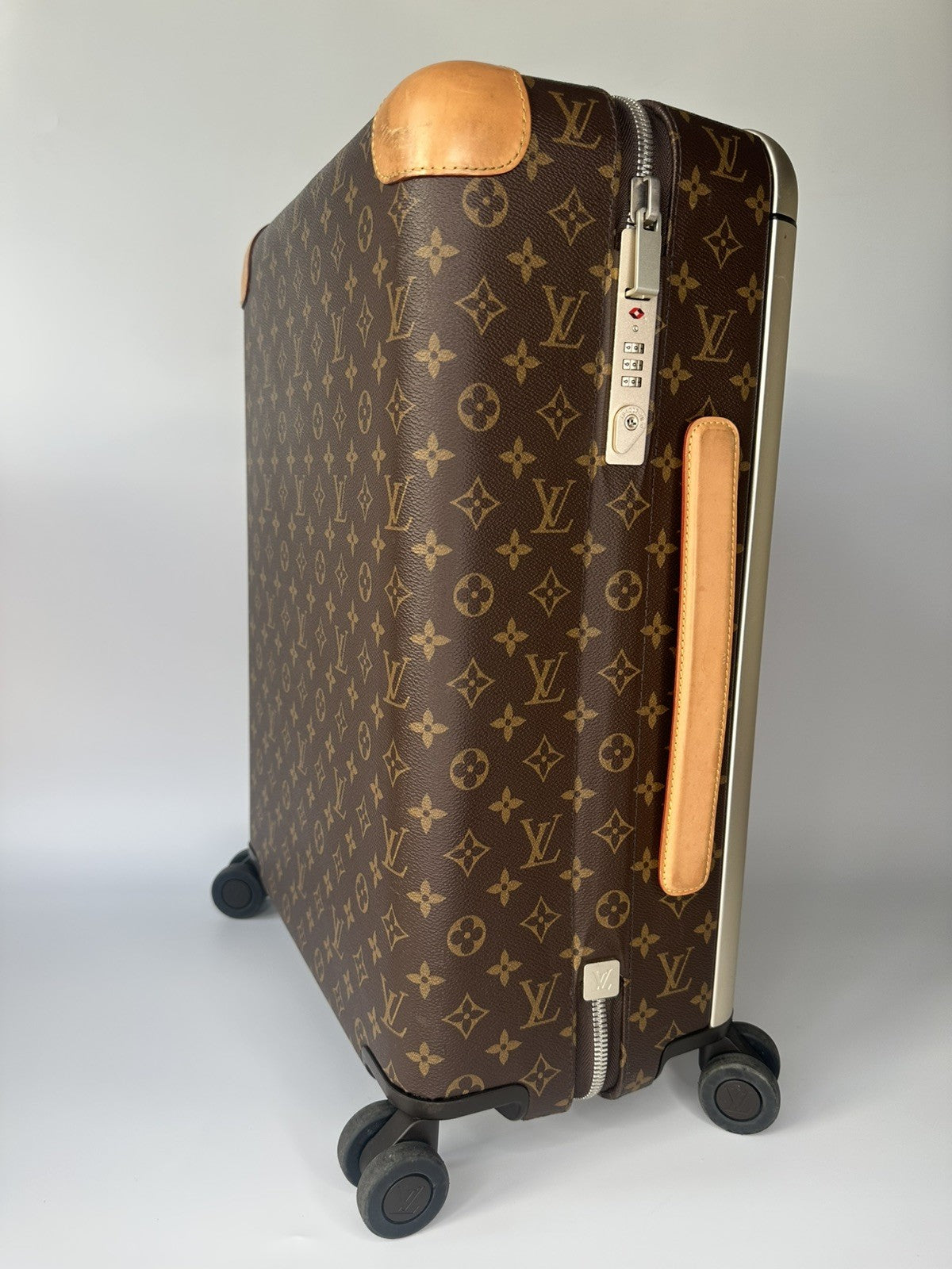 Louis Vuitton Horizon 55 Hand Luggage Carry On Case LV Monogram Brown & Beige