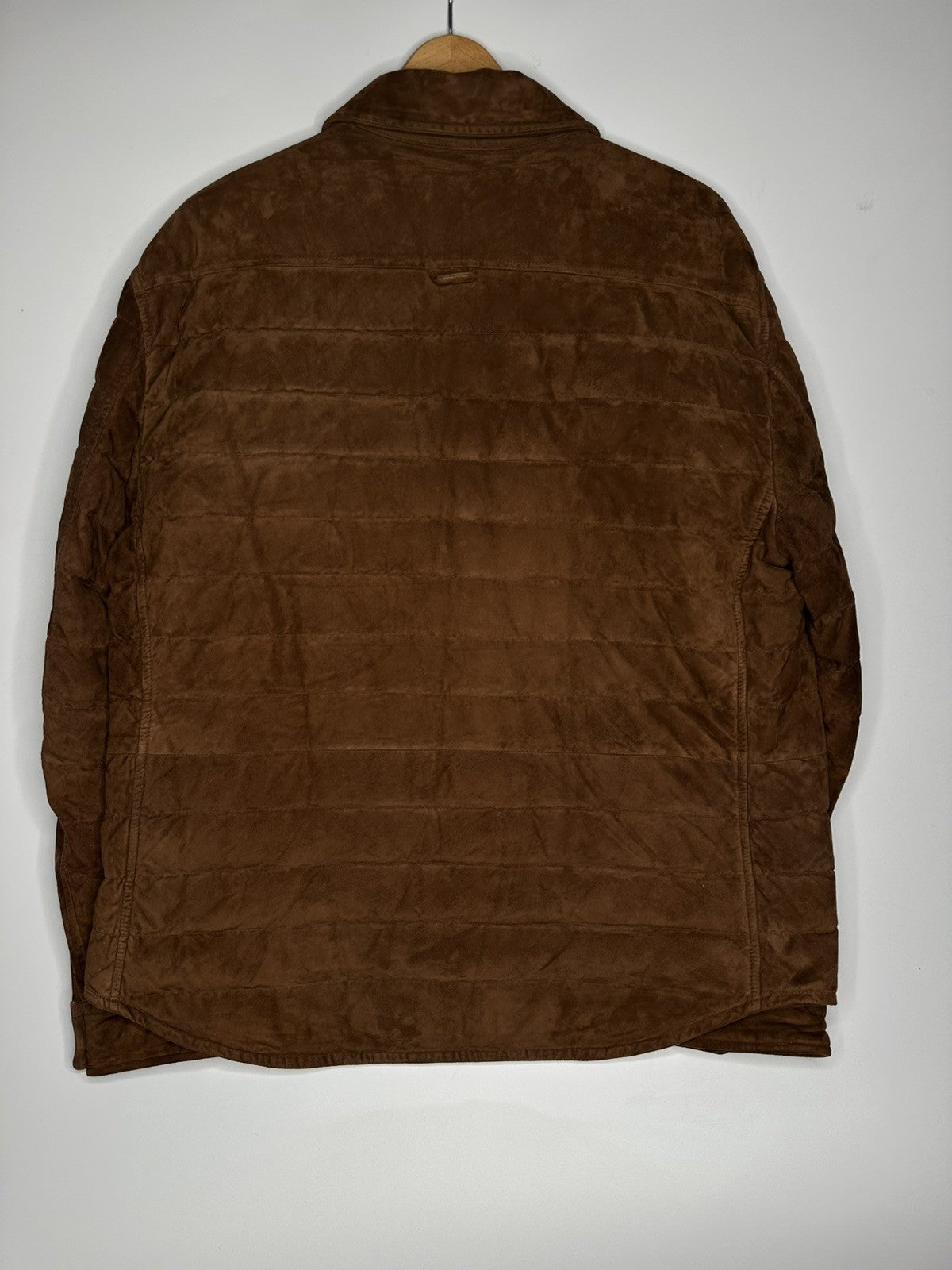 Polo Ralph Lauren Brown Lamb Suede Quilted Jacket Extra Large / XL Mens
