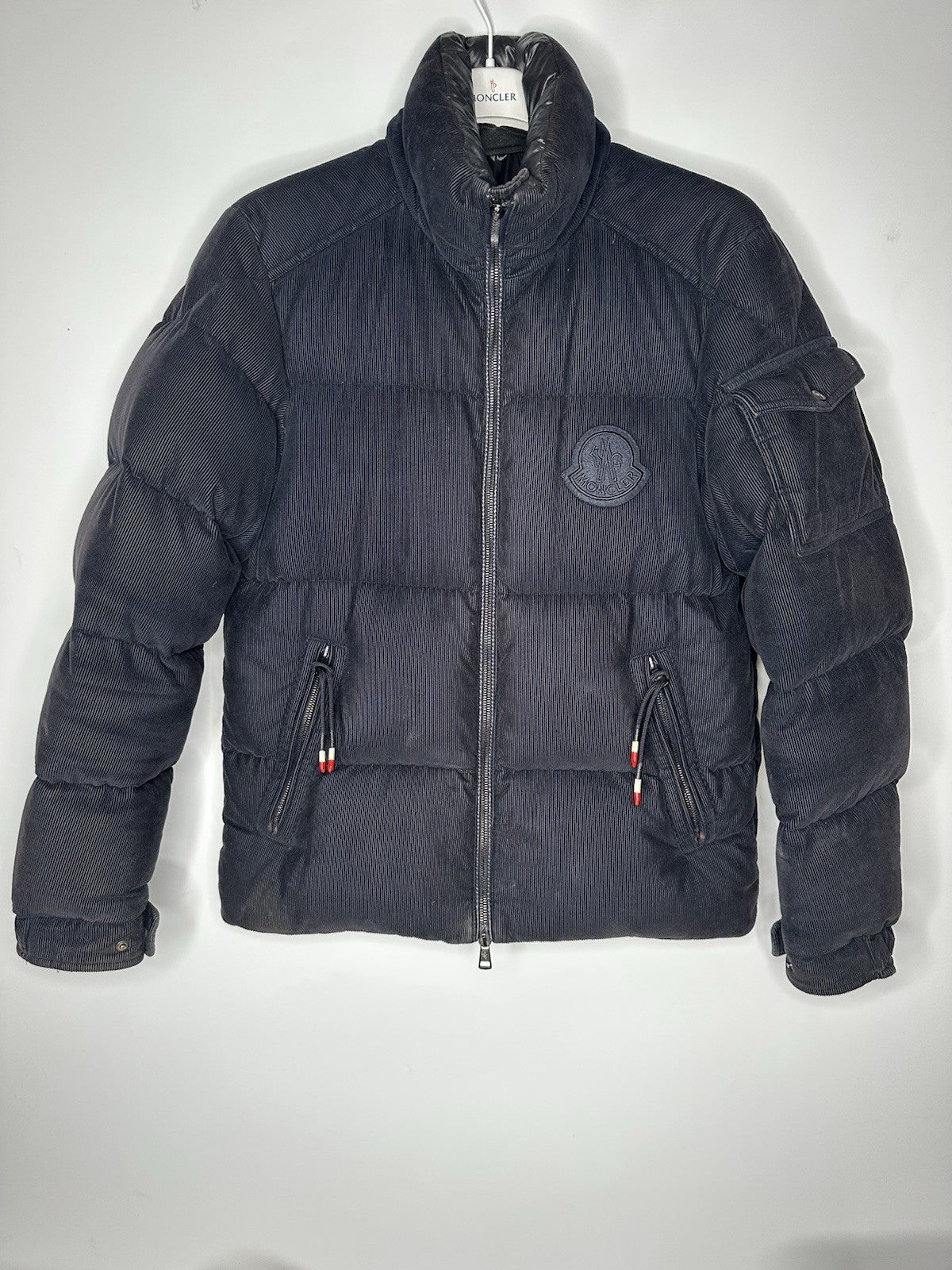 Moncler Frares Giubbotto Jacket Corduroy Navy Blue XS (1) Mens Rare