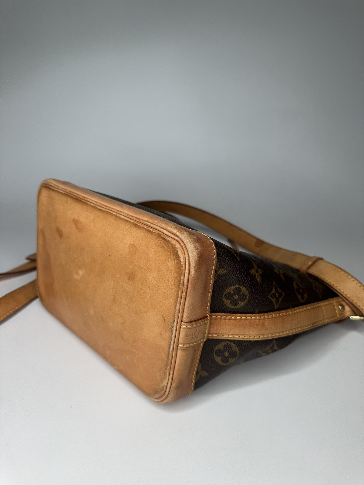 LOUIS VUITTON 2018 Noe BB Crossbody Shoulder Bag M40817 Monogram Canvas Leather