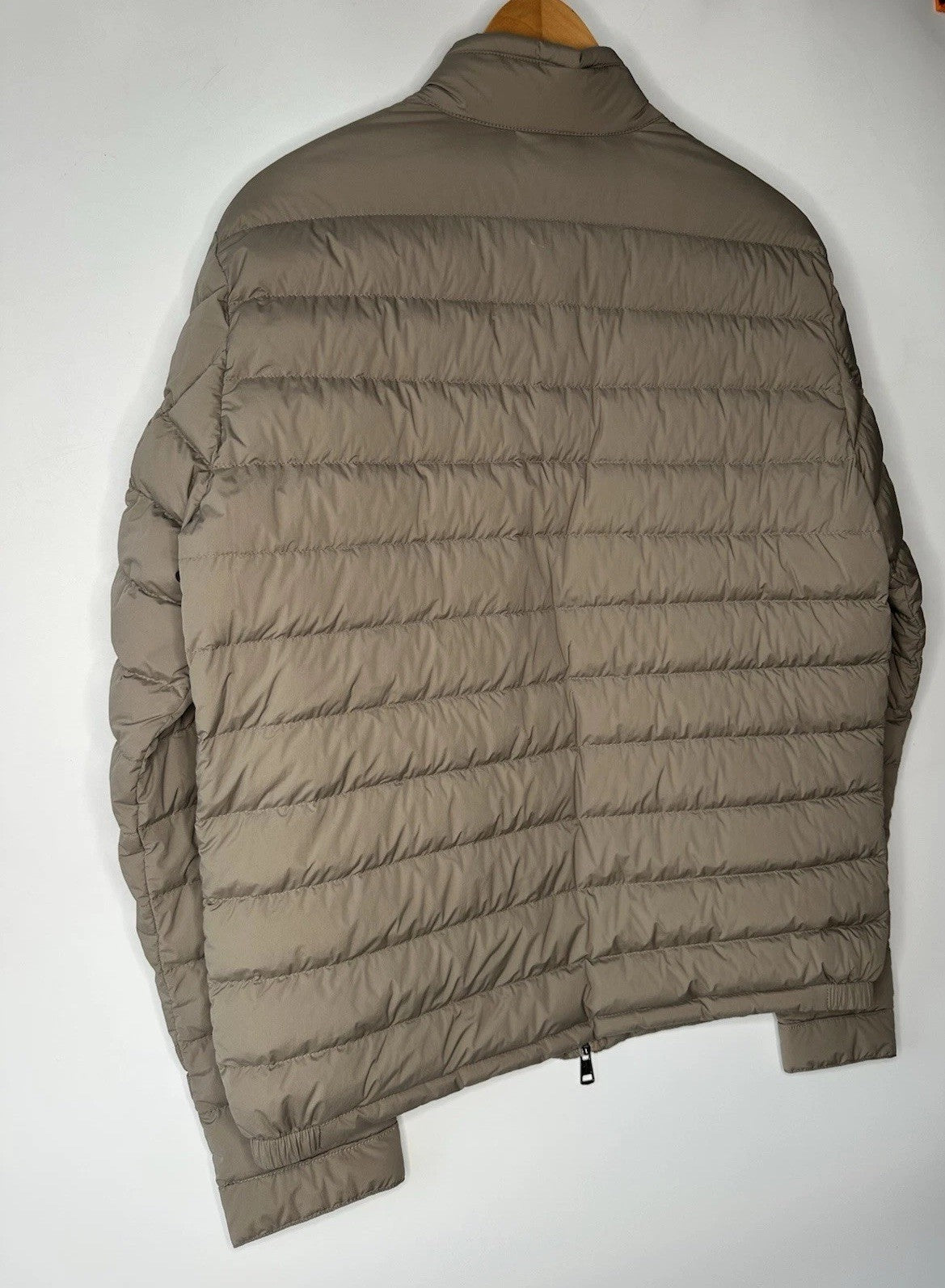 Moncler Acorus Giubbotto Light Khaki Jacket Size 5 (X Large) Fits Large