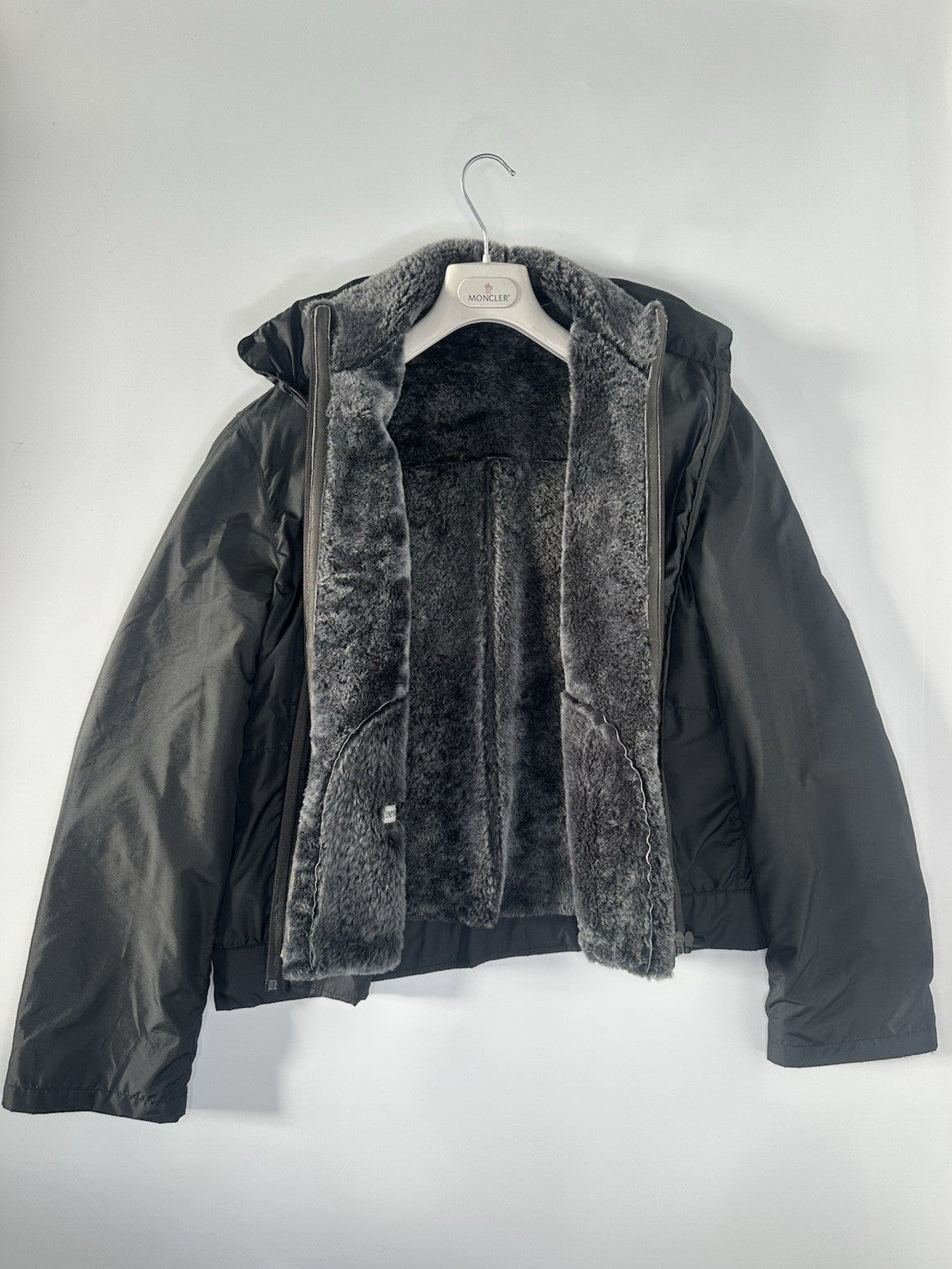 Emporio Armarni Shearling Jacket Grey & Black (& Outer Jacket) Size 46  RRP£4699