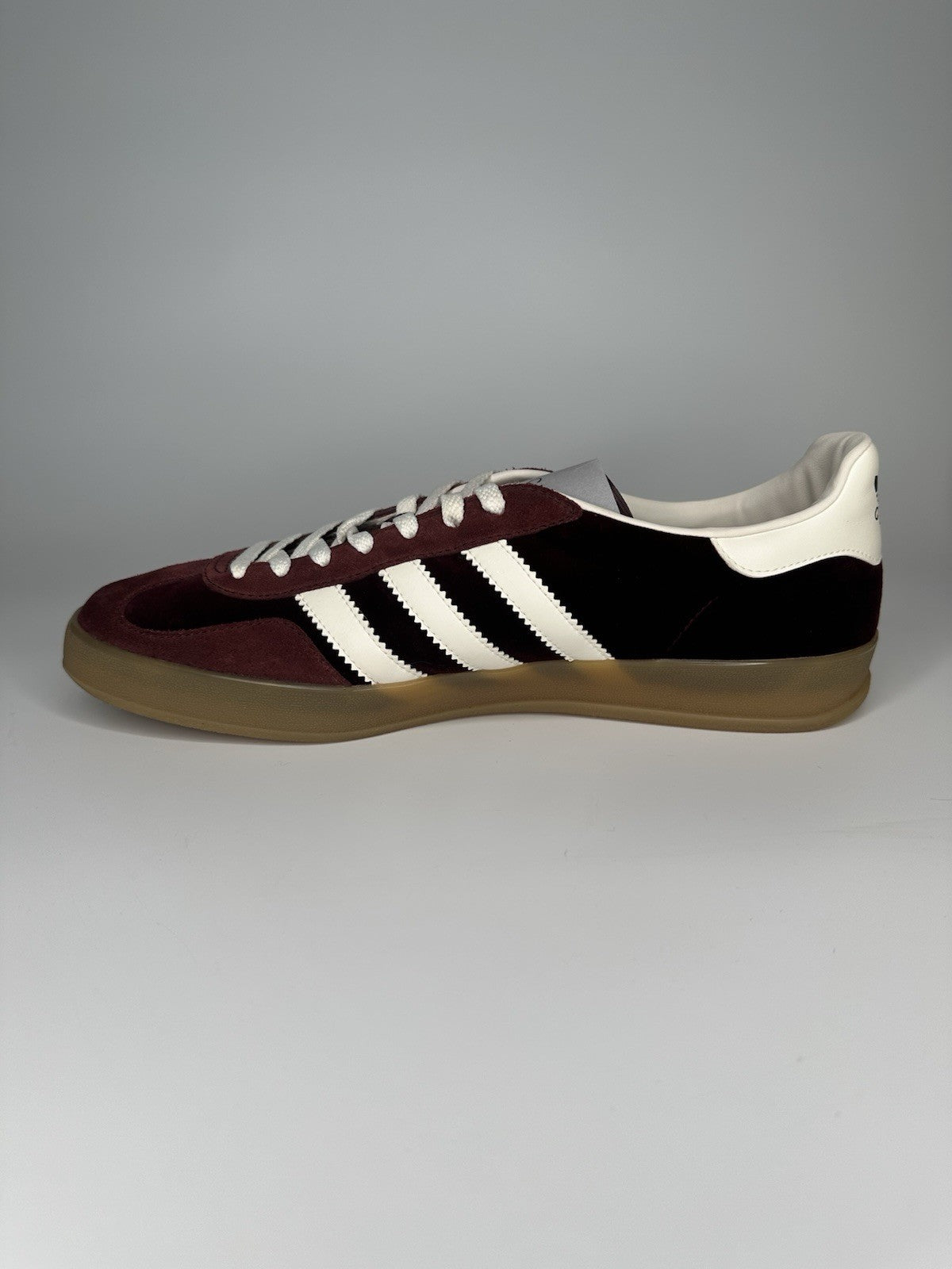 Adidas x Gucci Mens Gazelle Maroon / White Gum Sole UK10