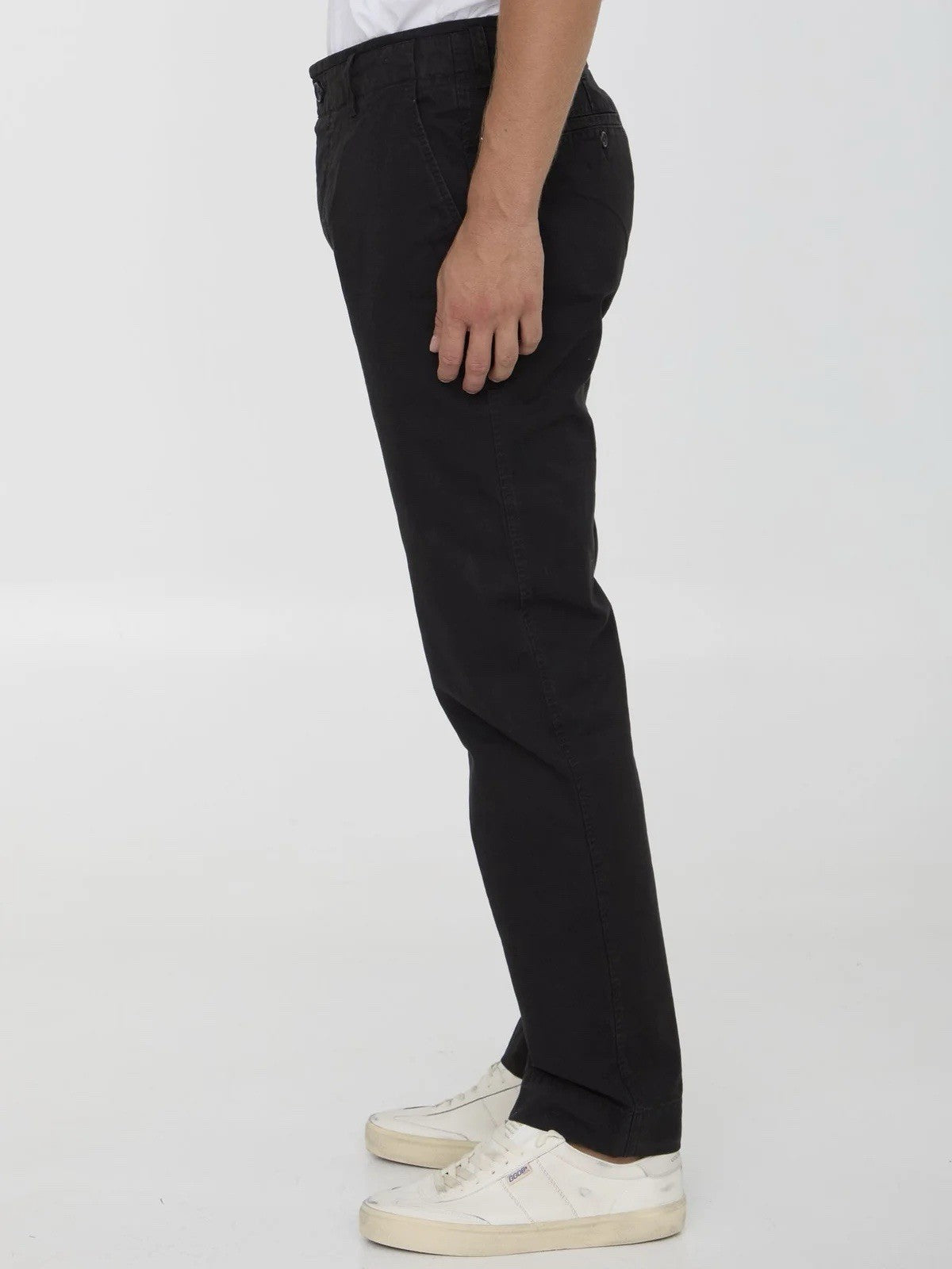James Perse Rigid Canvas Work Pants Slight Distressed Black / Size 30 / RRP £325