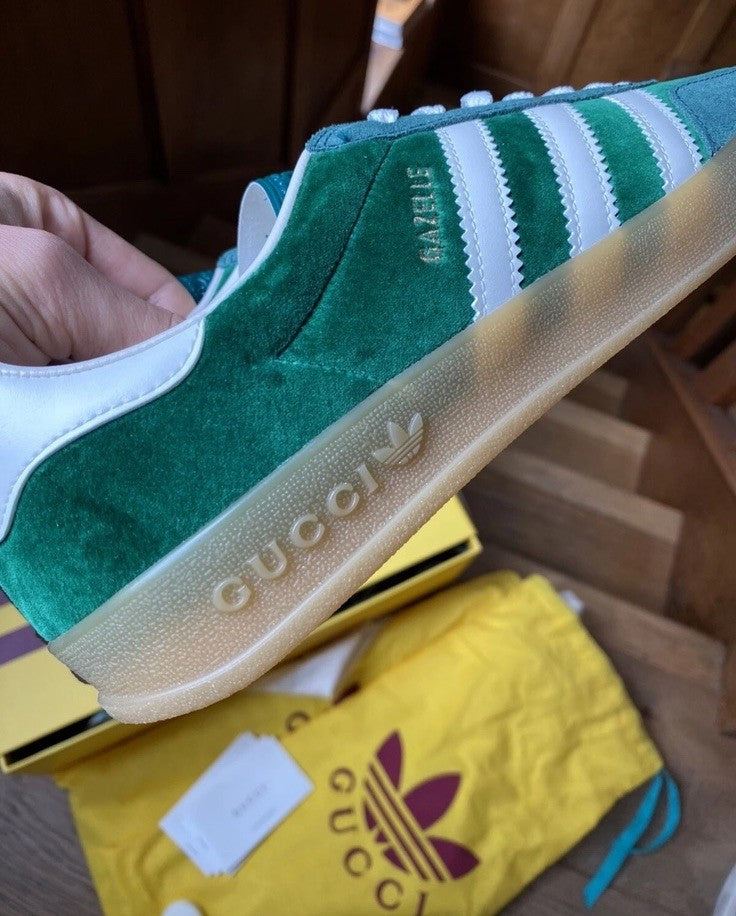 Gucci x Adidas Gazelle Men's sneakers Green UK6 US6.5 Deadstock
