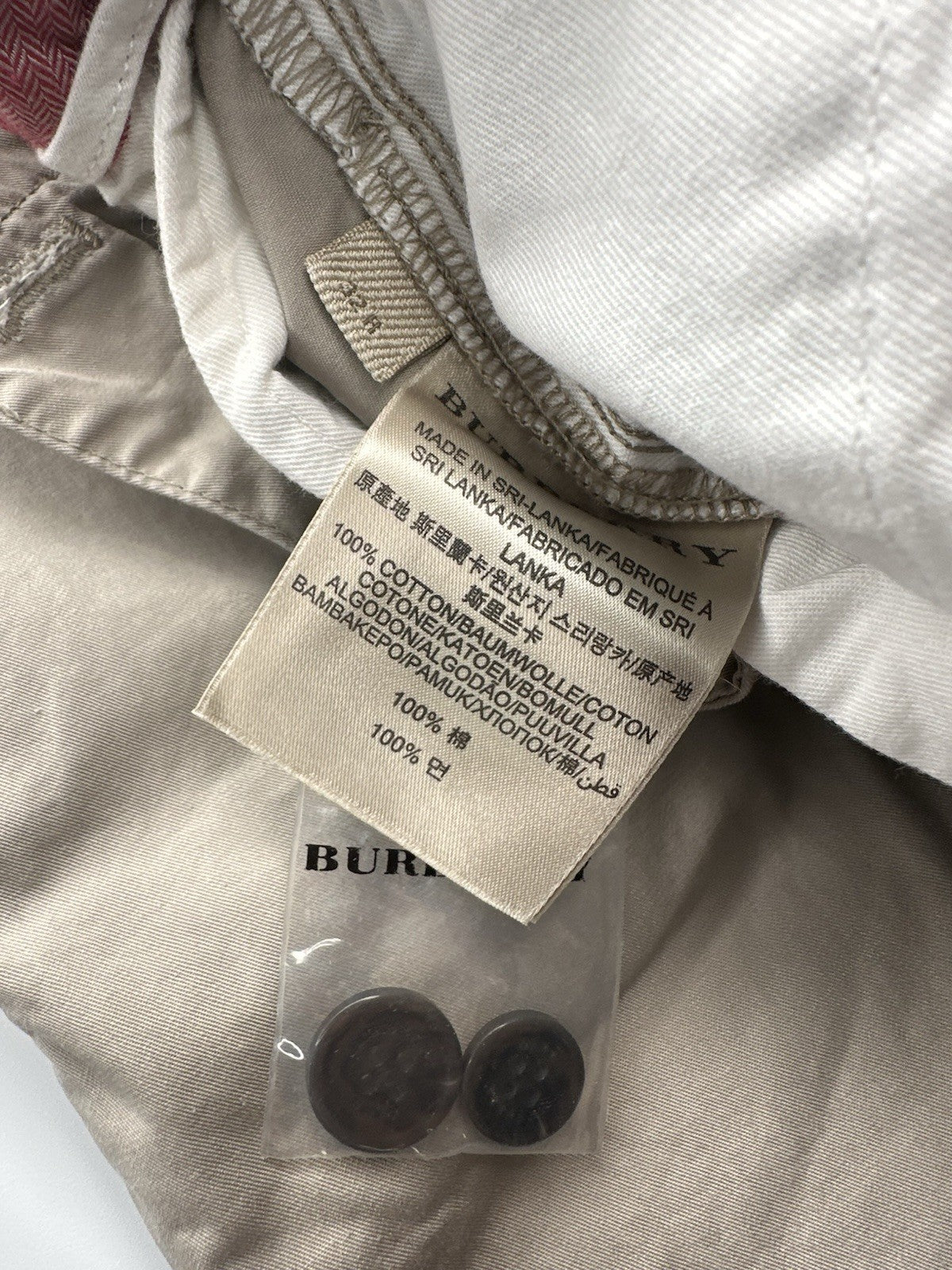 Burberry Brit Trousers Pants Mens 32/32 Beige