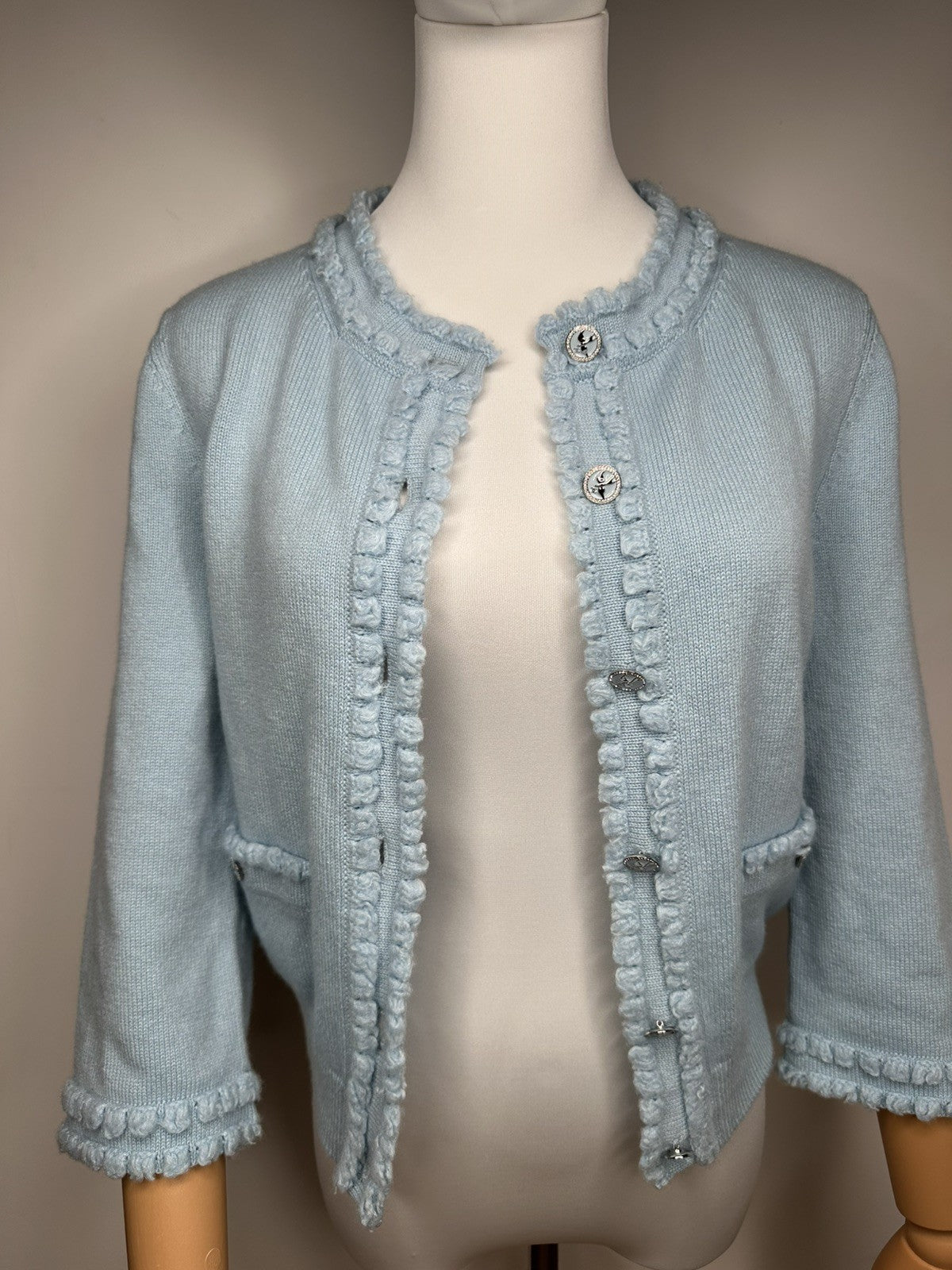 Chanel Cashmere Cardigan Cashmere Blue BNWT