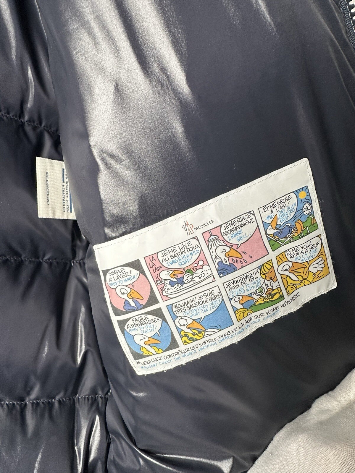 Moncler Michon Giubbotto Navy Blue Sherpa Fleece Down Jacket Size 4 / XL Mens